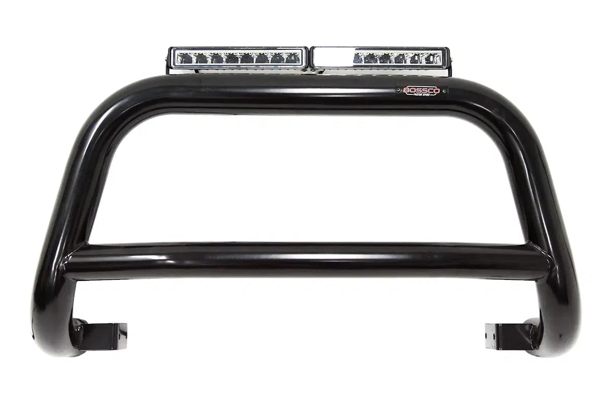 Black Nudge bar suitable for Nissan Navara D40 2005-2015 w/ 20" Modular Single Row LED Light Bar