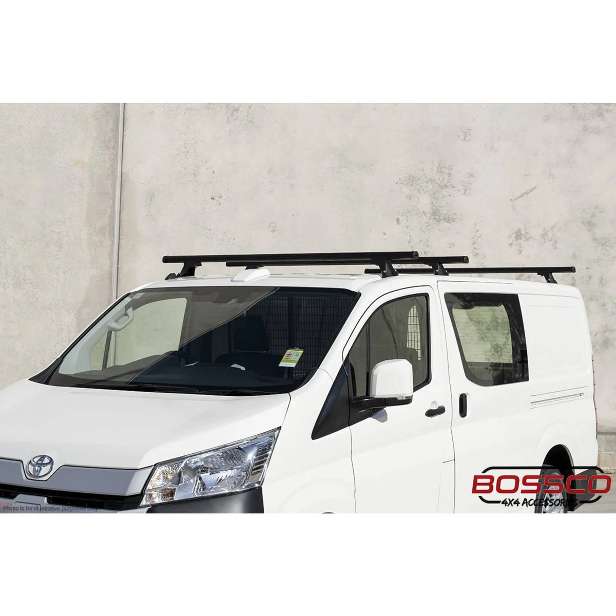 Set of 2 Black Heavy Duty Roof Racks Suitable for Toyota Hiace 2019-2026