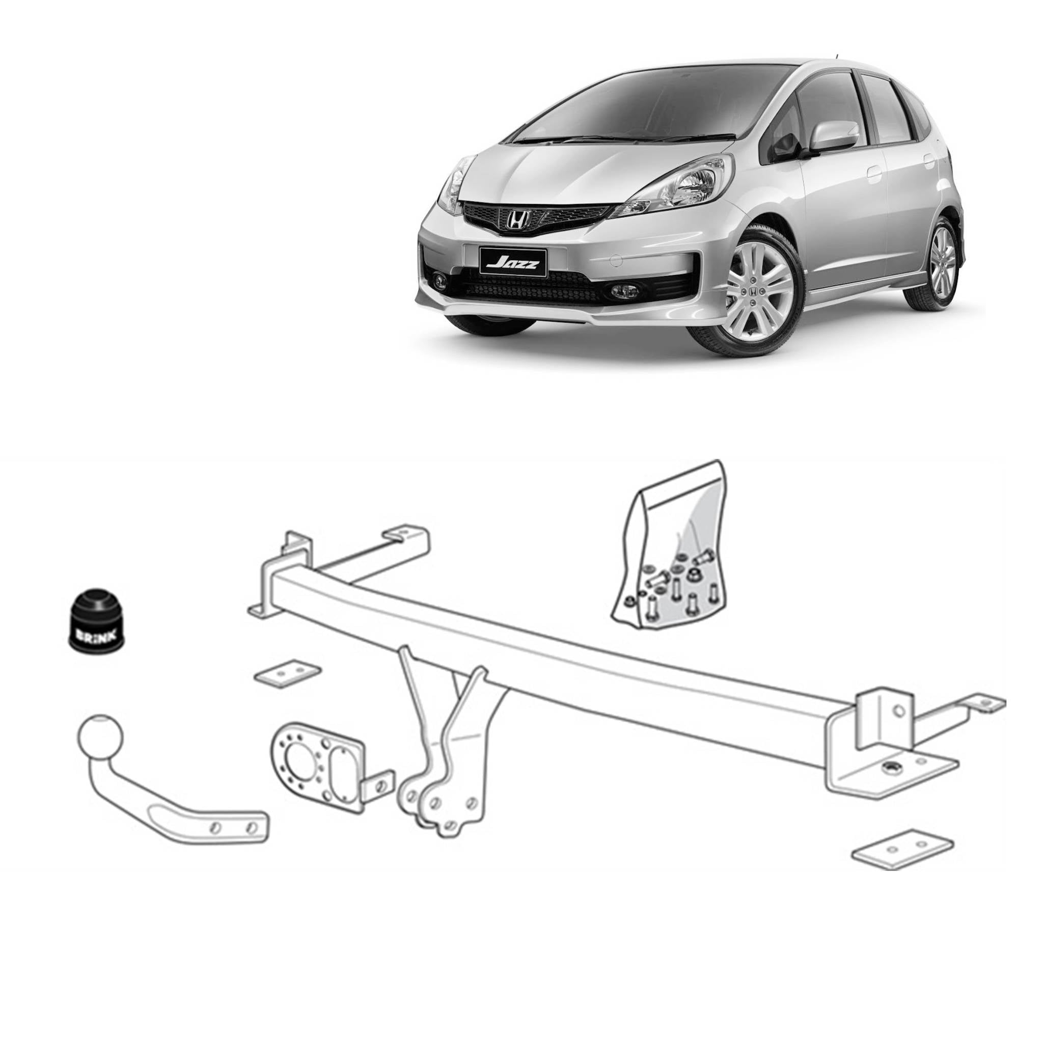 Brink Towbar European for Honda Jazz (10/2002 - 06/2014)