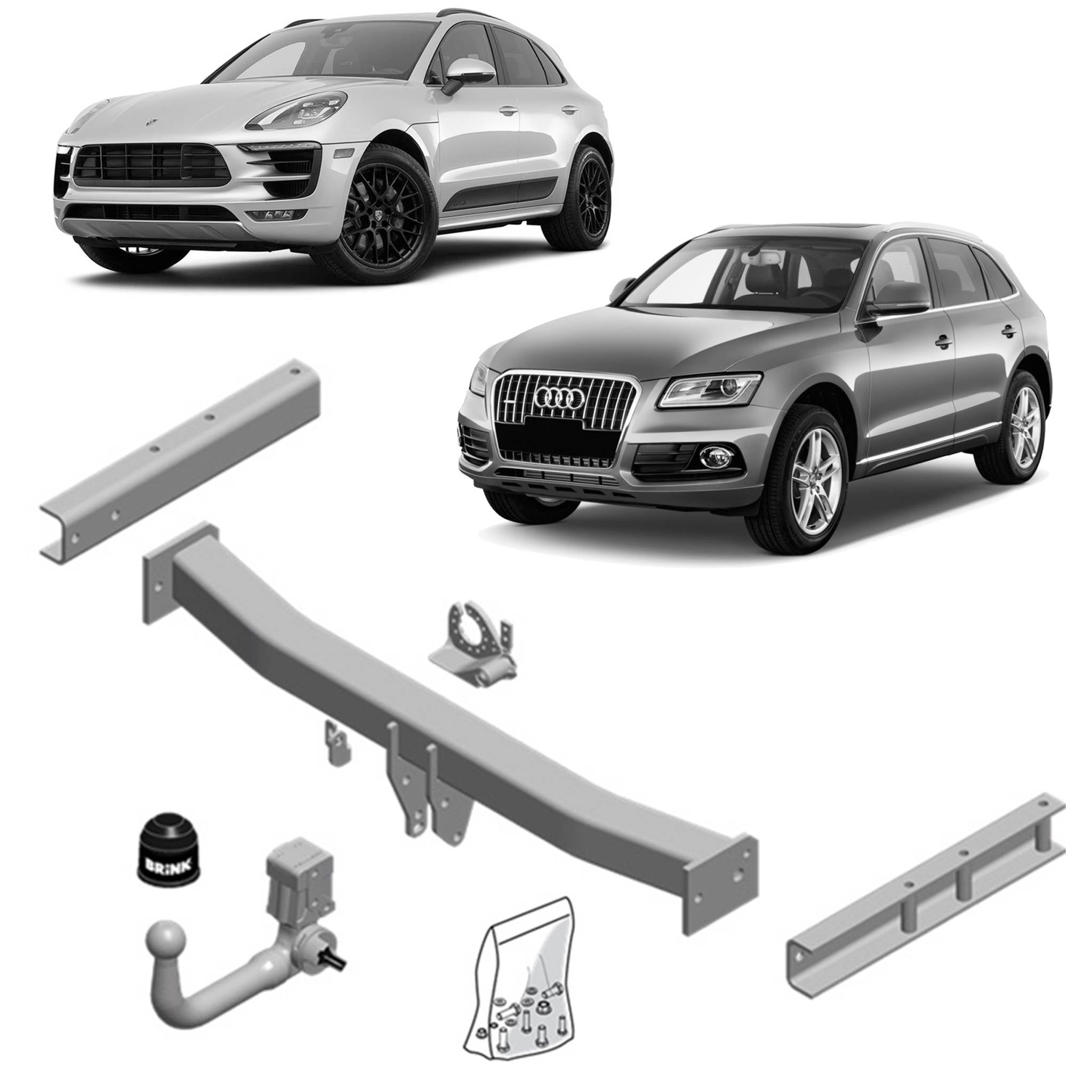 Brink Towbar European for Audi Q5 (10/2008 - 05/2017), Porsche Macan (02/2014 - 11/2018)