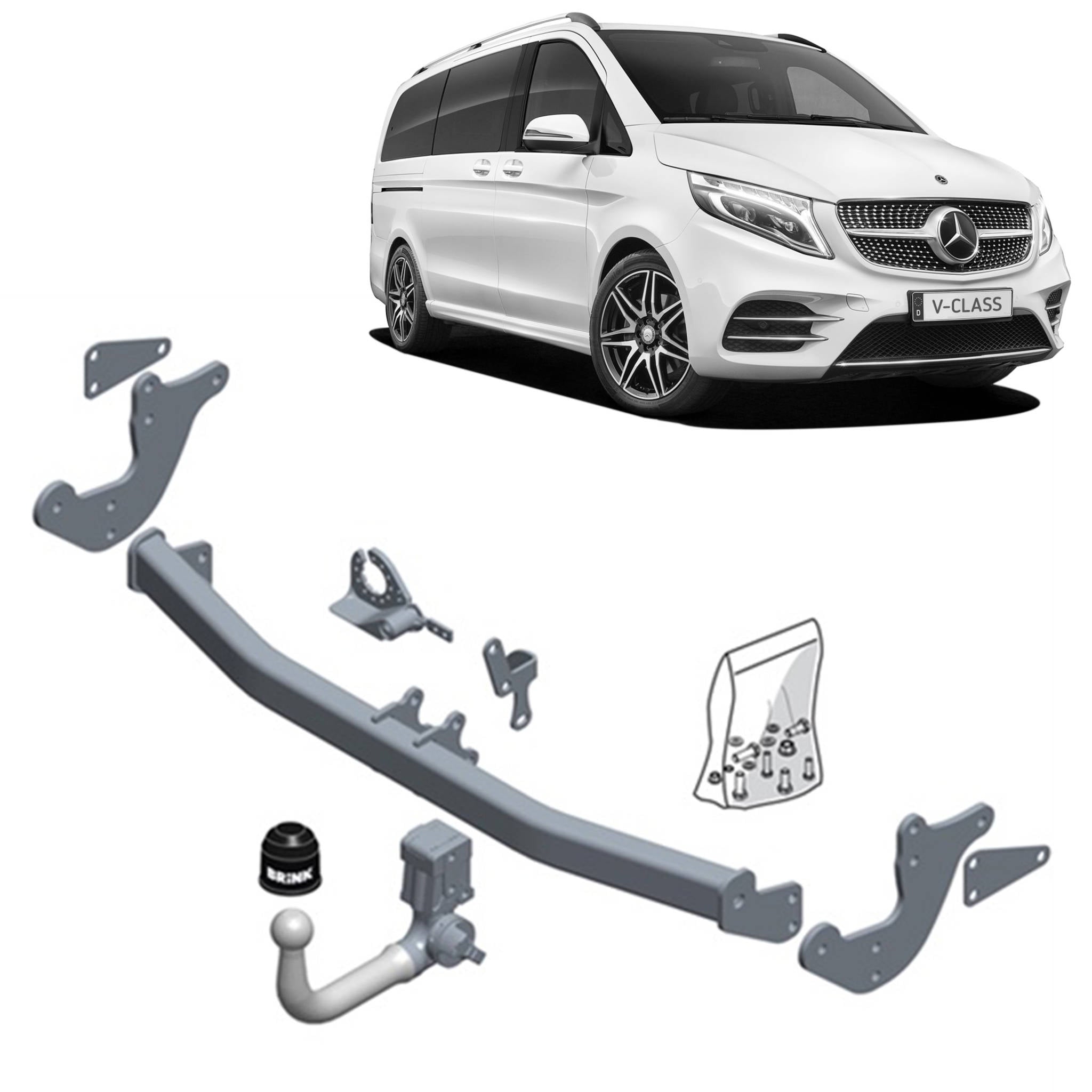 Brink Towbar European for MERCEDES-BENZ V-CLASS (03/2014 - on)