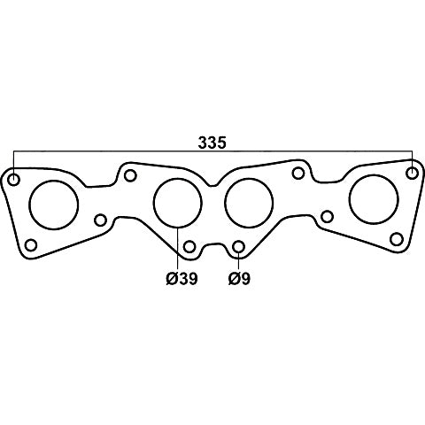 Extractor Gasket for Ford Courier, Mazda B2600, Raider & Bravo 2.6L G6 EFI, 12V