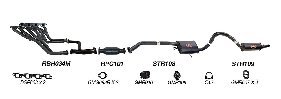 Redback Performance Exhaust System for Holden Commodore (01/1988 - 03/1991), Holden Commodore (01/1988 - 03/1991)