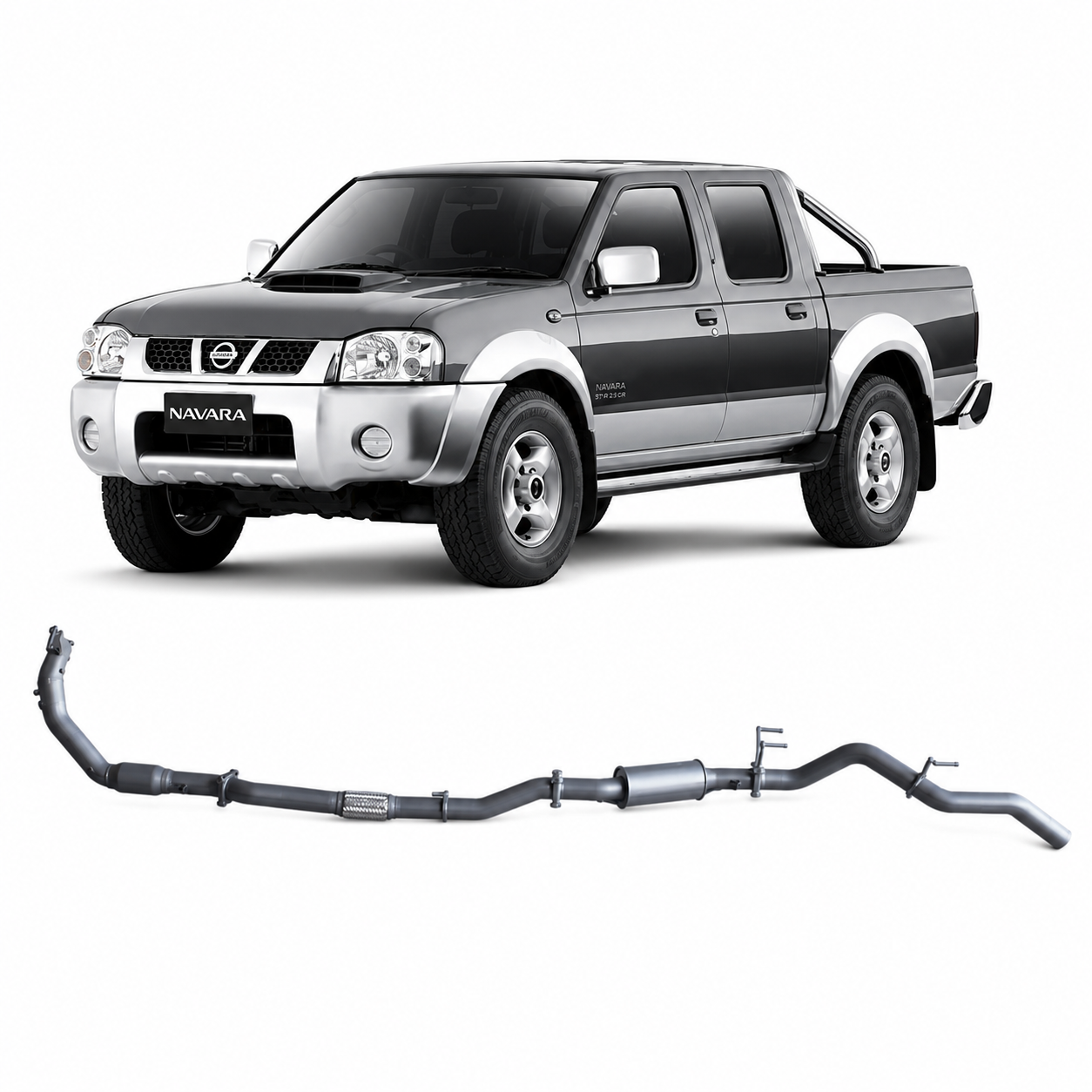 Redback Extreme Duty Exhaust for Nissan Navara D22 2.5L (01/2008 - 10/2015)