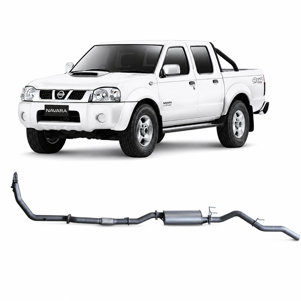 Redback Extreme Duty Exhaust for Nissan Navara D22 3.0L (11/2001 - 12/2006)
