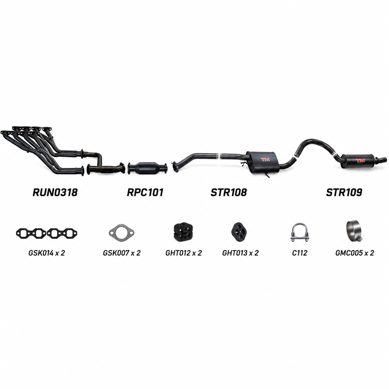 Redback Performance Exhaust System for Holden Commodore (01/1988 - 03/1991), Holden Commodore (01/1988 - 03/1991)