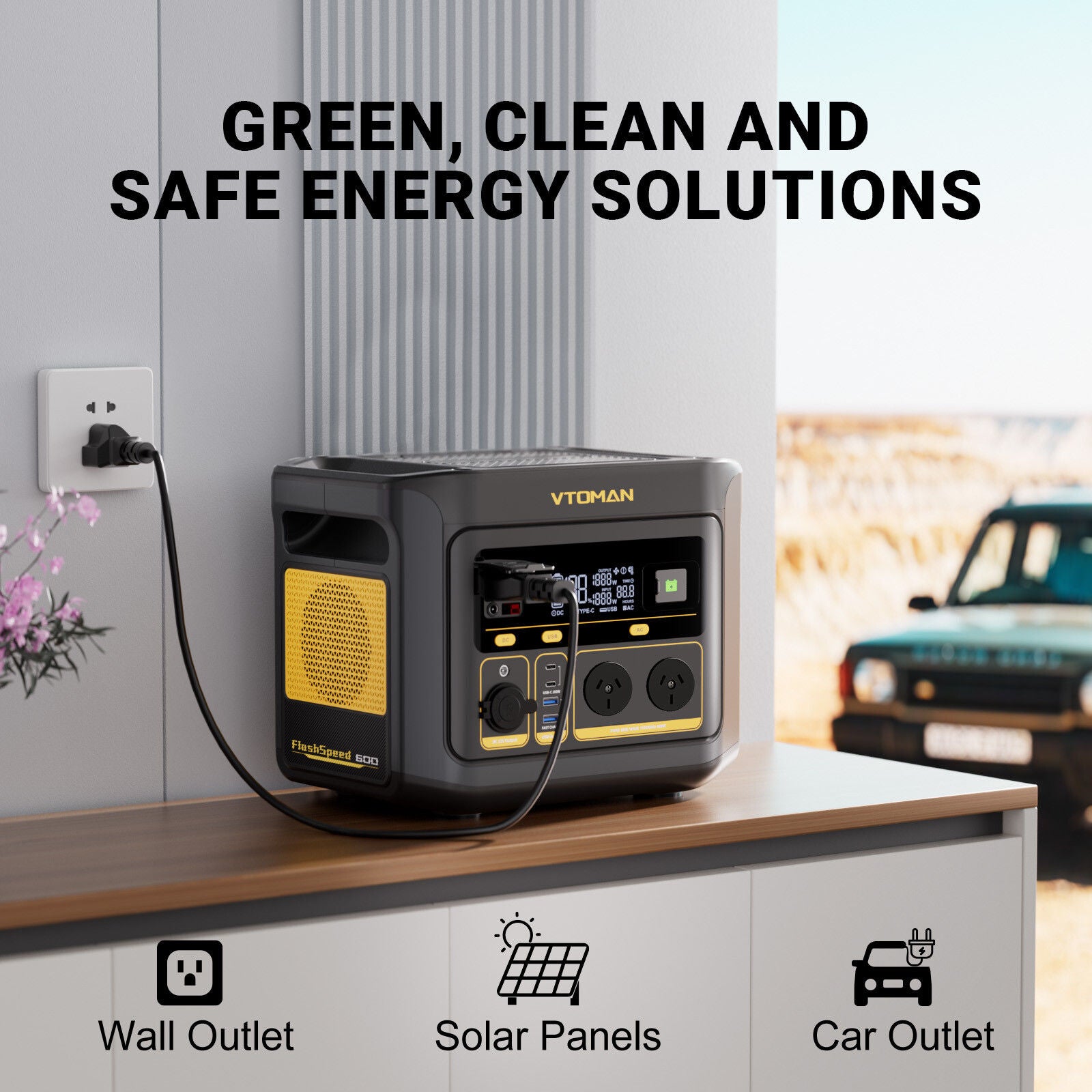 FlashSpeed 600 600W 499Wh AC/DC Portable Power Station Generator