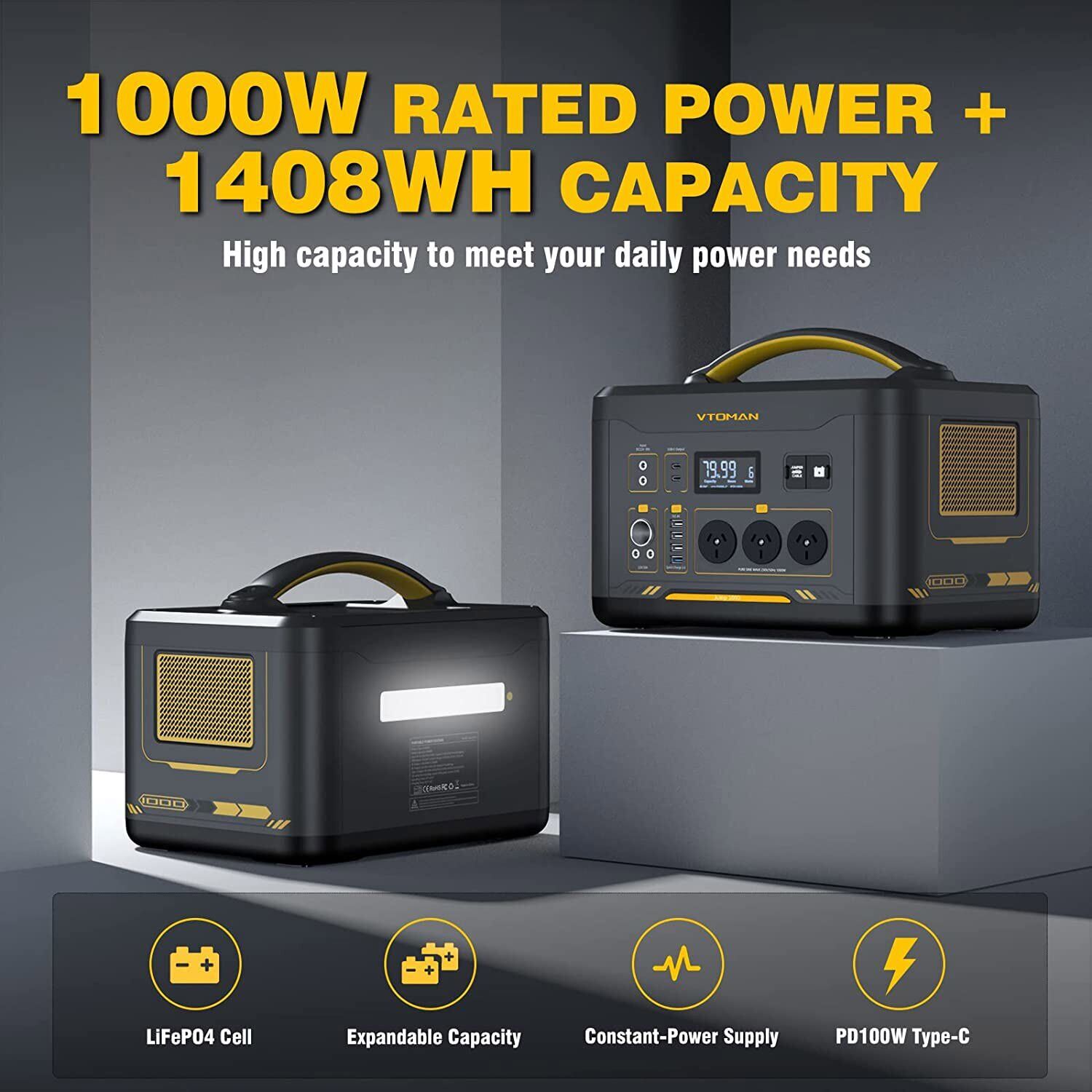Jump 1000X 1000W Solar Generator + 220W Panel AC/DC