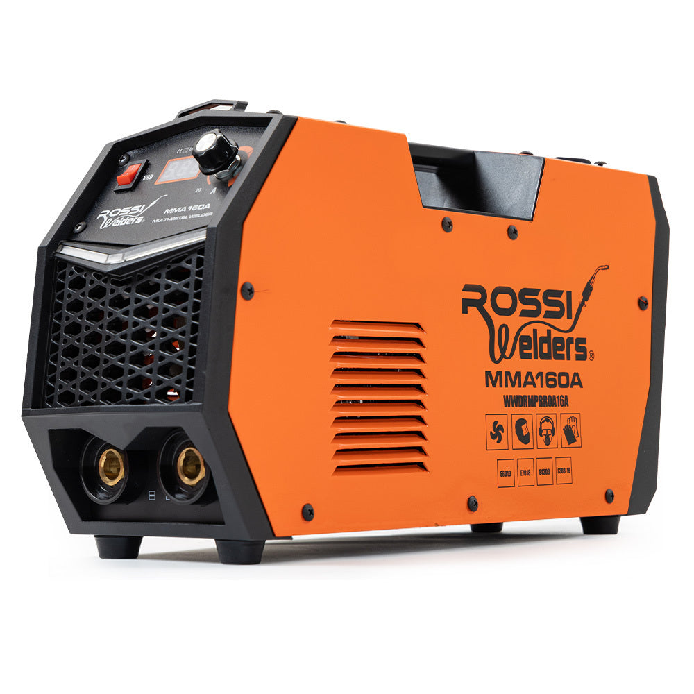 ROSSI 160 Amp Inverter Stick Welder, ideal for Stainless Steel, Aluminium, Carbon Steel, Multi-Metal Gasless Welding Machine, 15A Plug