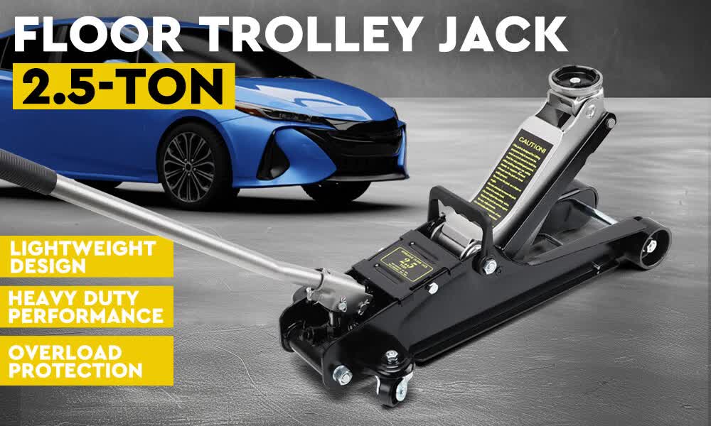 Hydraulic Floor Jack 2.5T Trolley Low Profile Car Track Quick Lifting 85-385mm