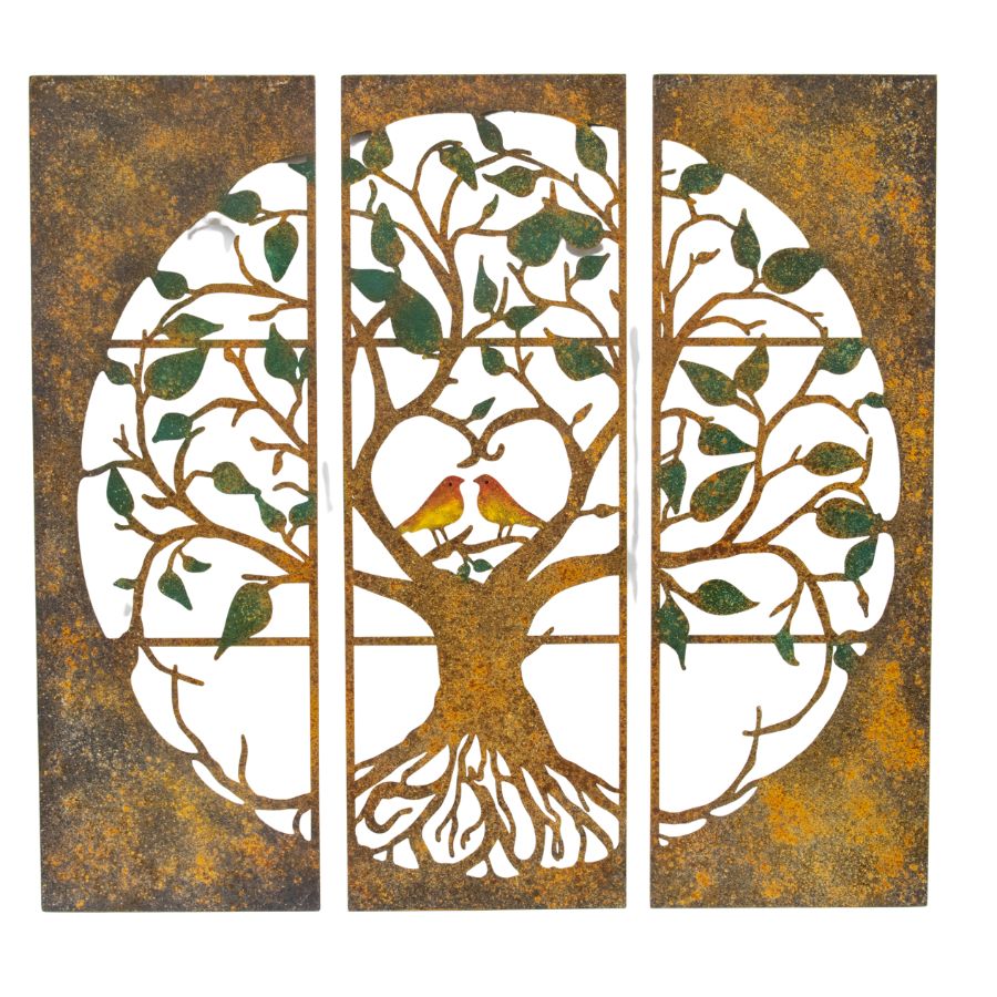 Laser Cut Tree of Life 3 Piece Wall Art 90cm