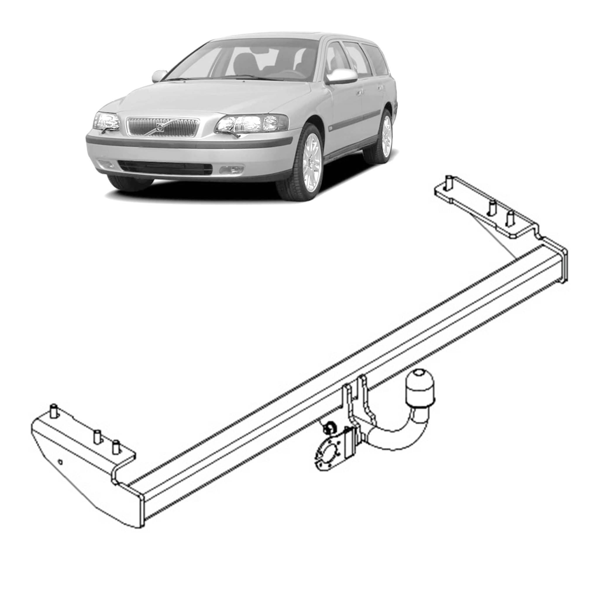 TAG Towbar European for Volvo V70 (11/1999 - 03/2008)