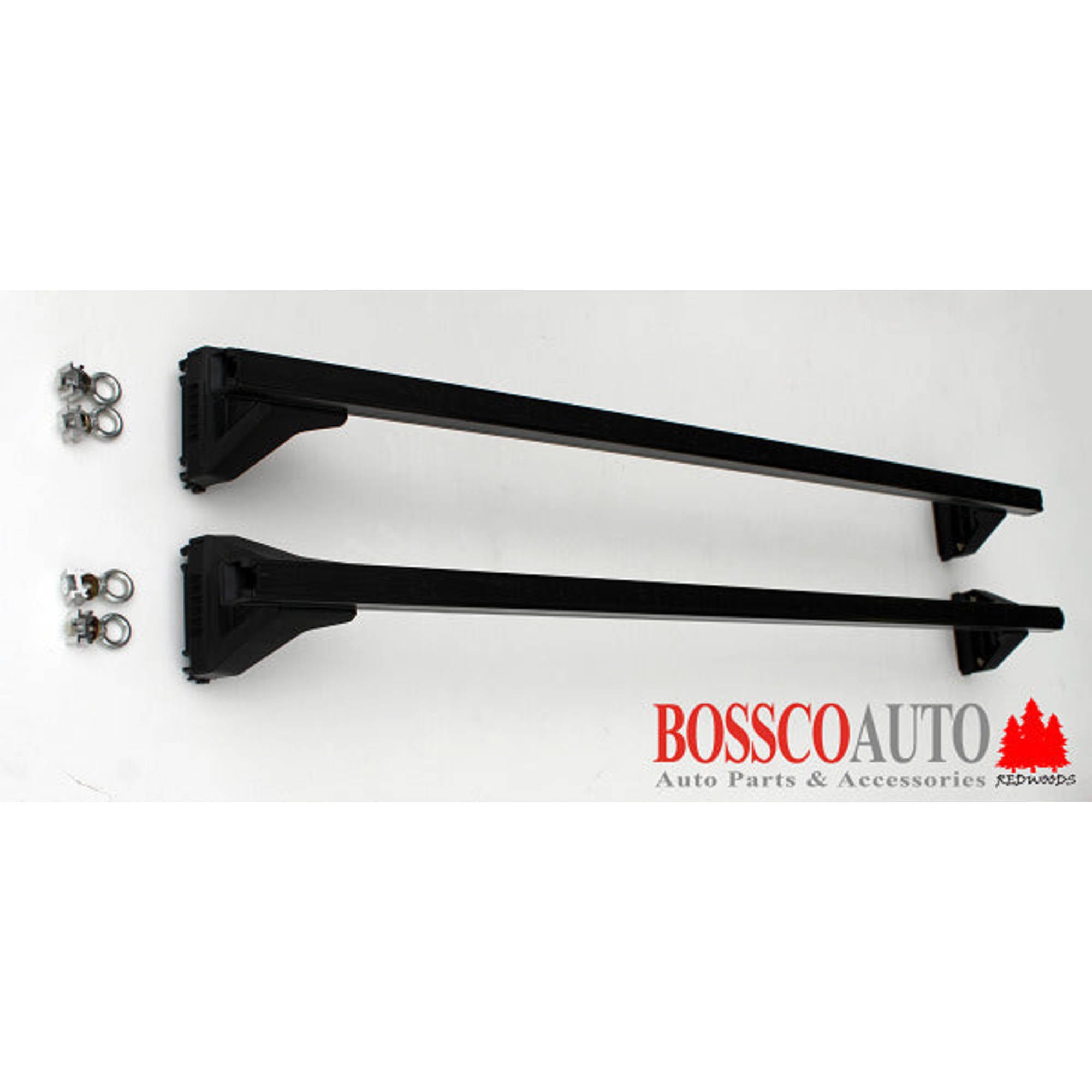 6"x70" (1780mm) Black Heavy Duty Square H Roof Rack (Set of 3)