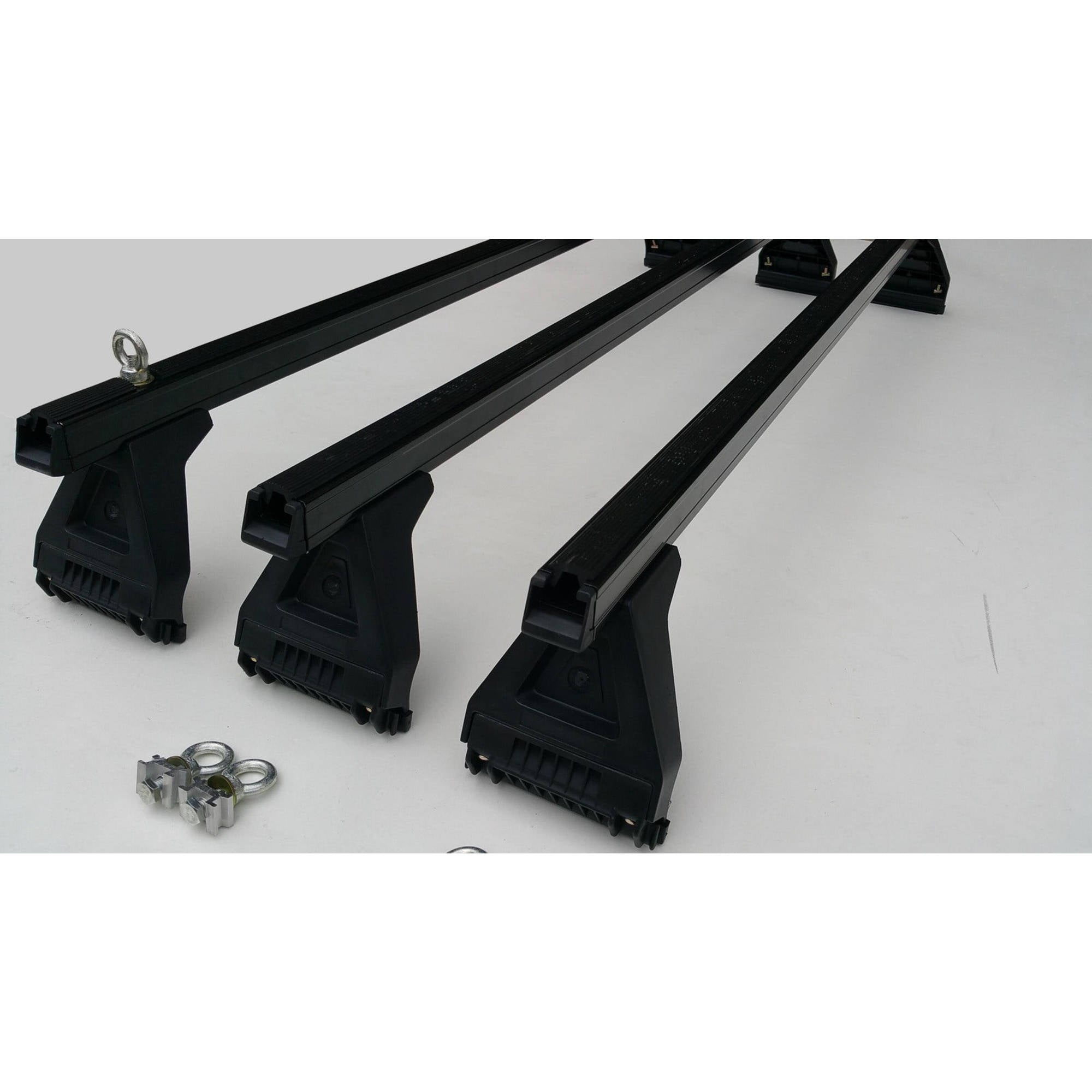 Heavy Duty Black ROOF RACKS suitable for Toyota Landcruiser Workmate VDJ76R (2007-15)