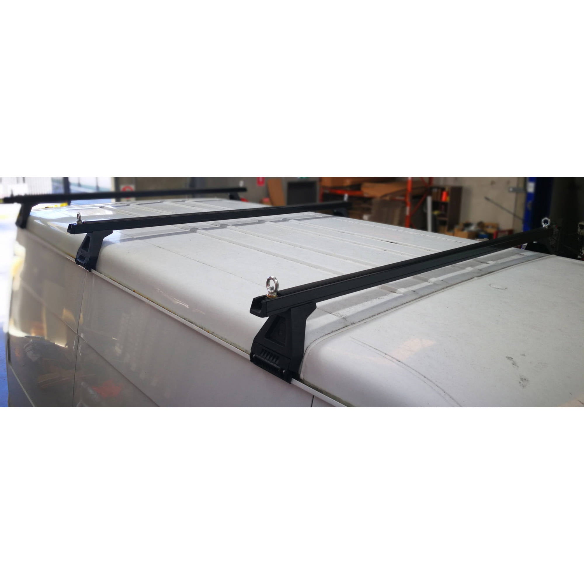 Black ROOF RACKS suitable for FORD ECONOVAN 1999-2020 (Low Roof)