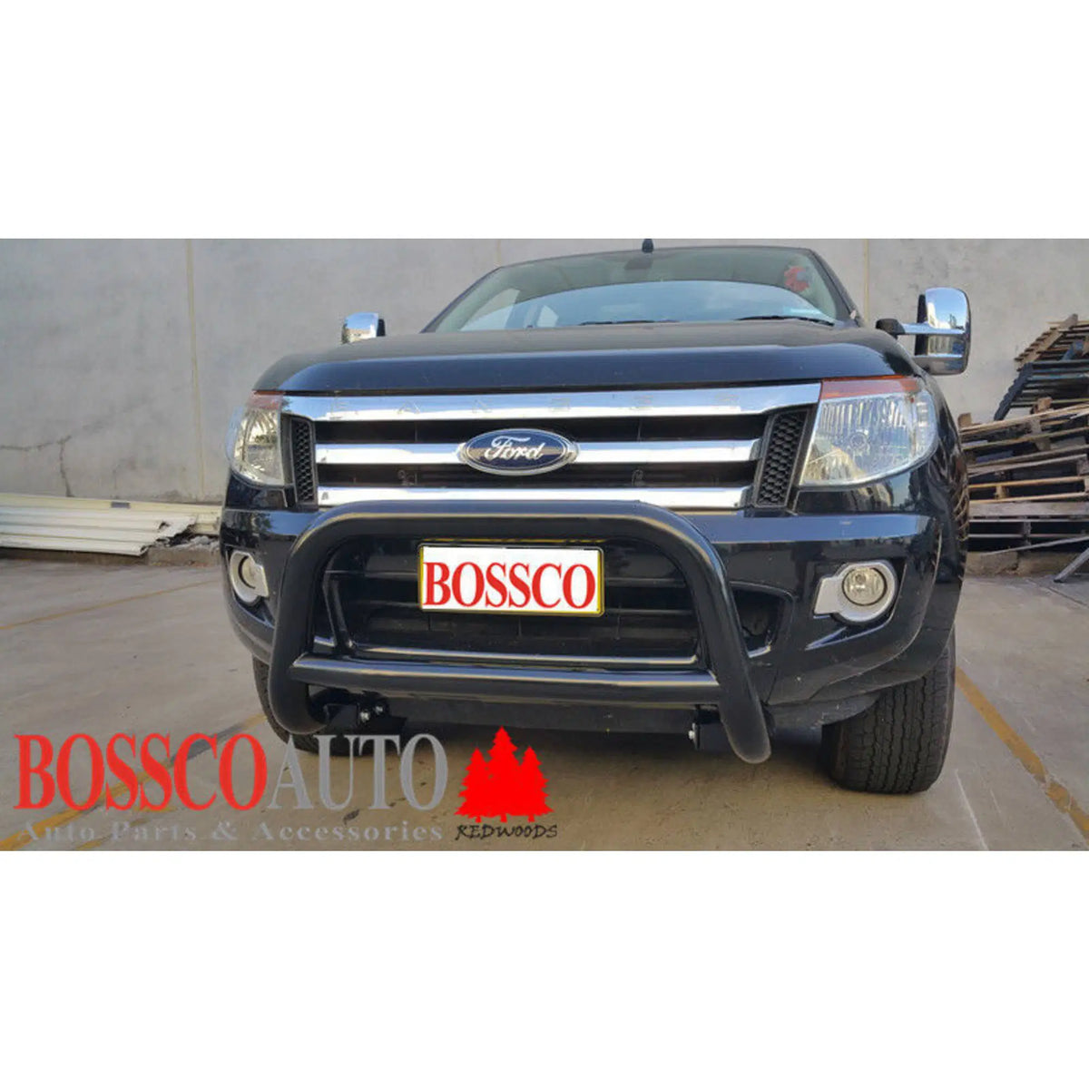 BLACK LOW Nudge Bumper Bar suitable for Ford Ranger PX/PX MKII 2012-2018