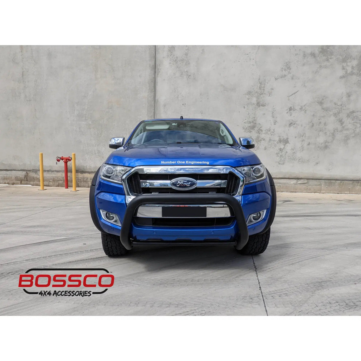 Black Nudge Bar Suitable for Ford Ranger PX MK2 2015-2018 with Front Sensors