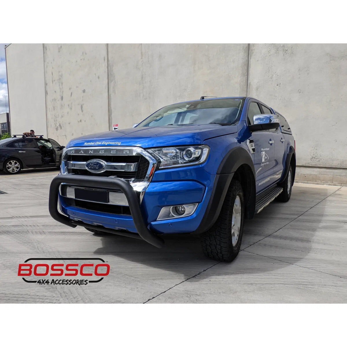 Black Nudge Bar Suitable for Ford Ranger PX MK2 2015-2018 with Front Sensors