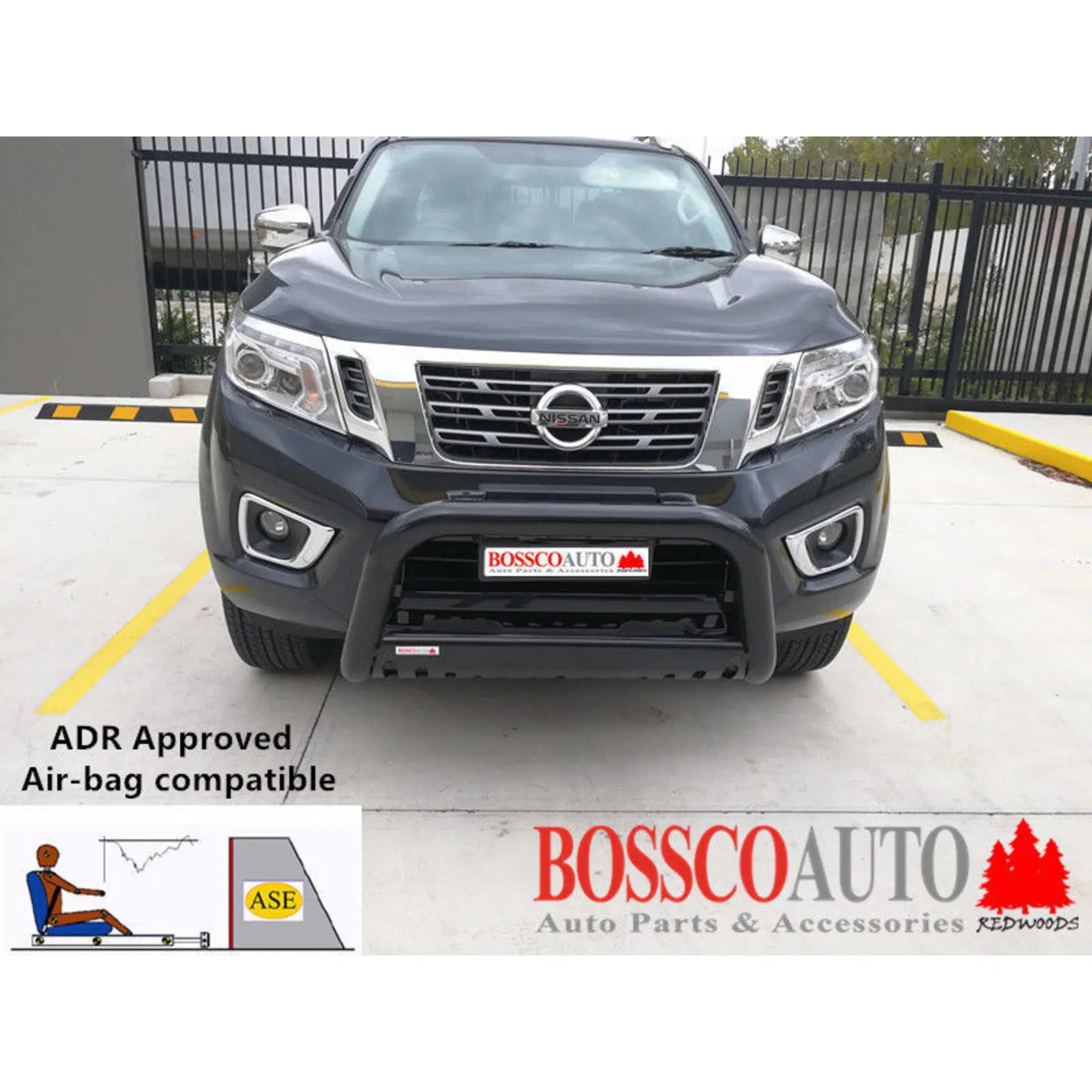 Black Nudge Bar Suitable for Nissan Navara NP300 D23 2015-2020