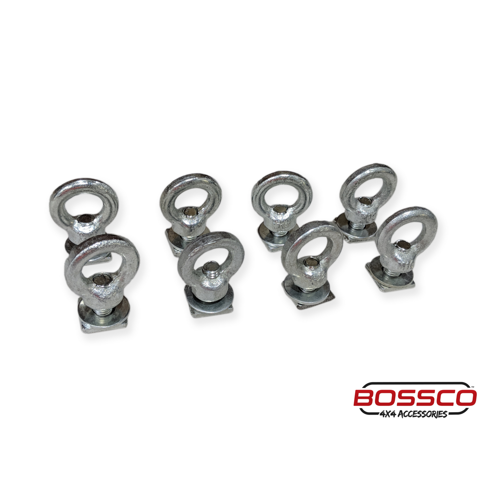 Set of 8 Eye Bolts for Heavy Duty Roof Racks (Hexagon Bar)