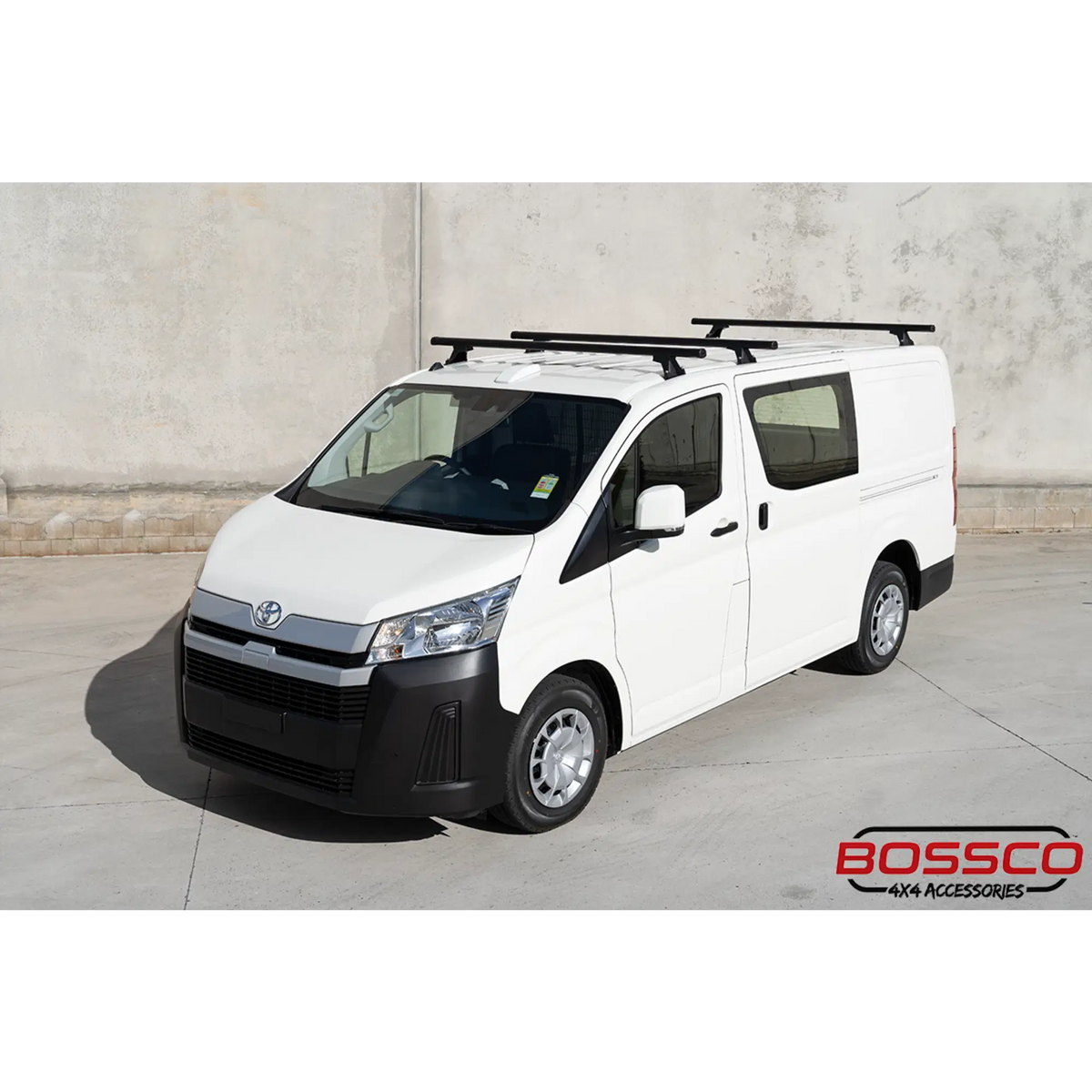 Set of 3 Black Heavy Duty Roof Racks Suitable for Toyota Hiace 2019-2026