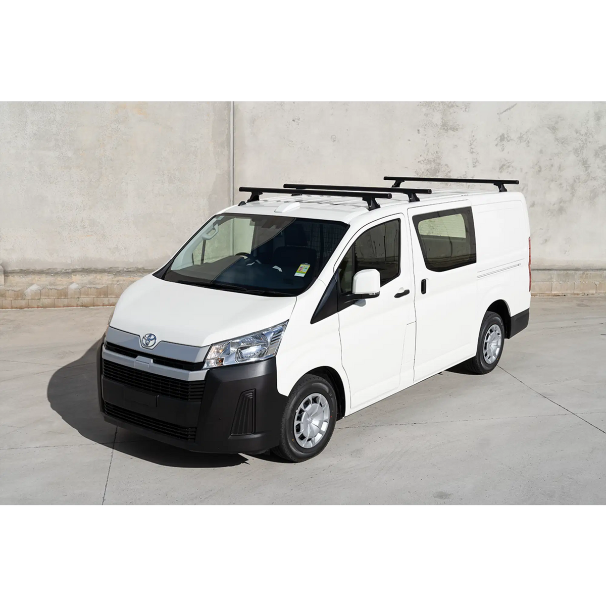 Set of 3 Black Heavy Duty Roof Racks Suitable for Toyota Hiace 2019-2026