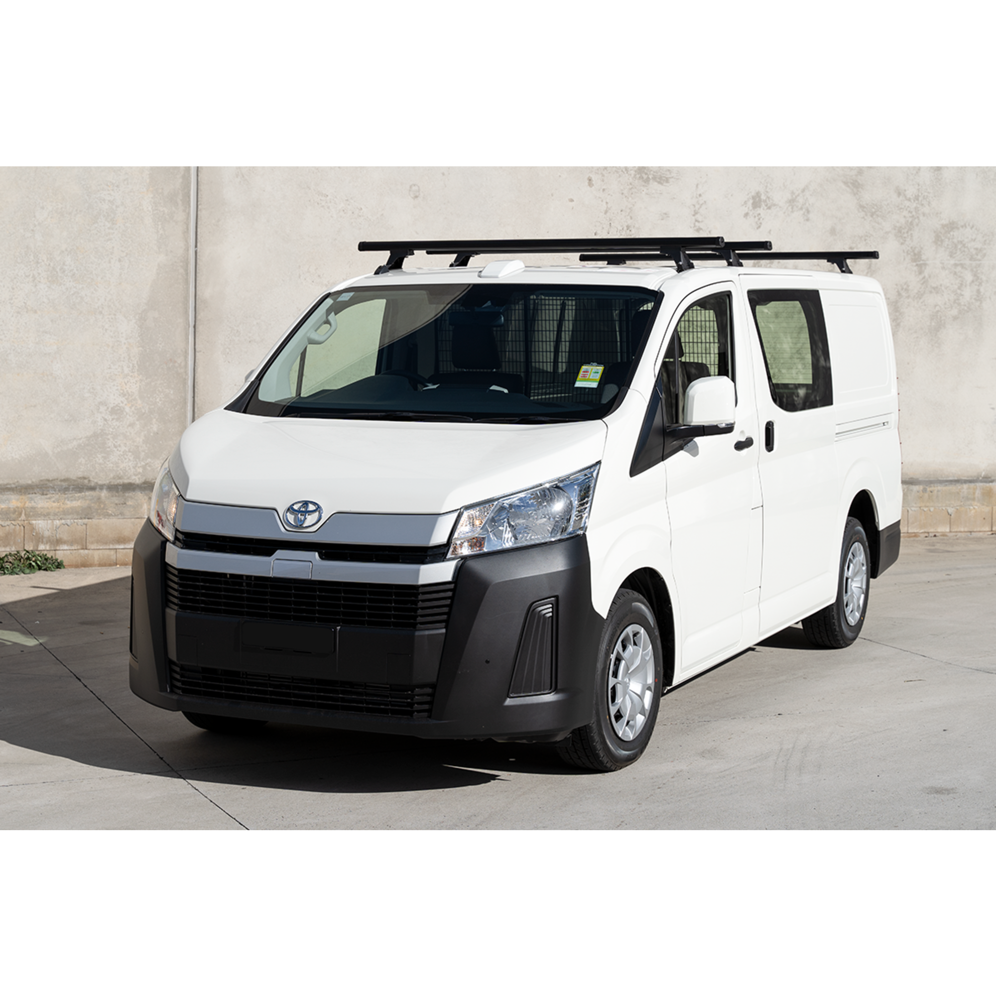 Set of 2 Black Heavy Duty Roof Racks Suitable for Toyota Hiace 2019-2025