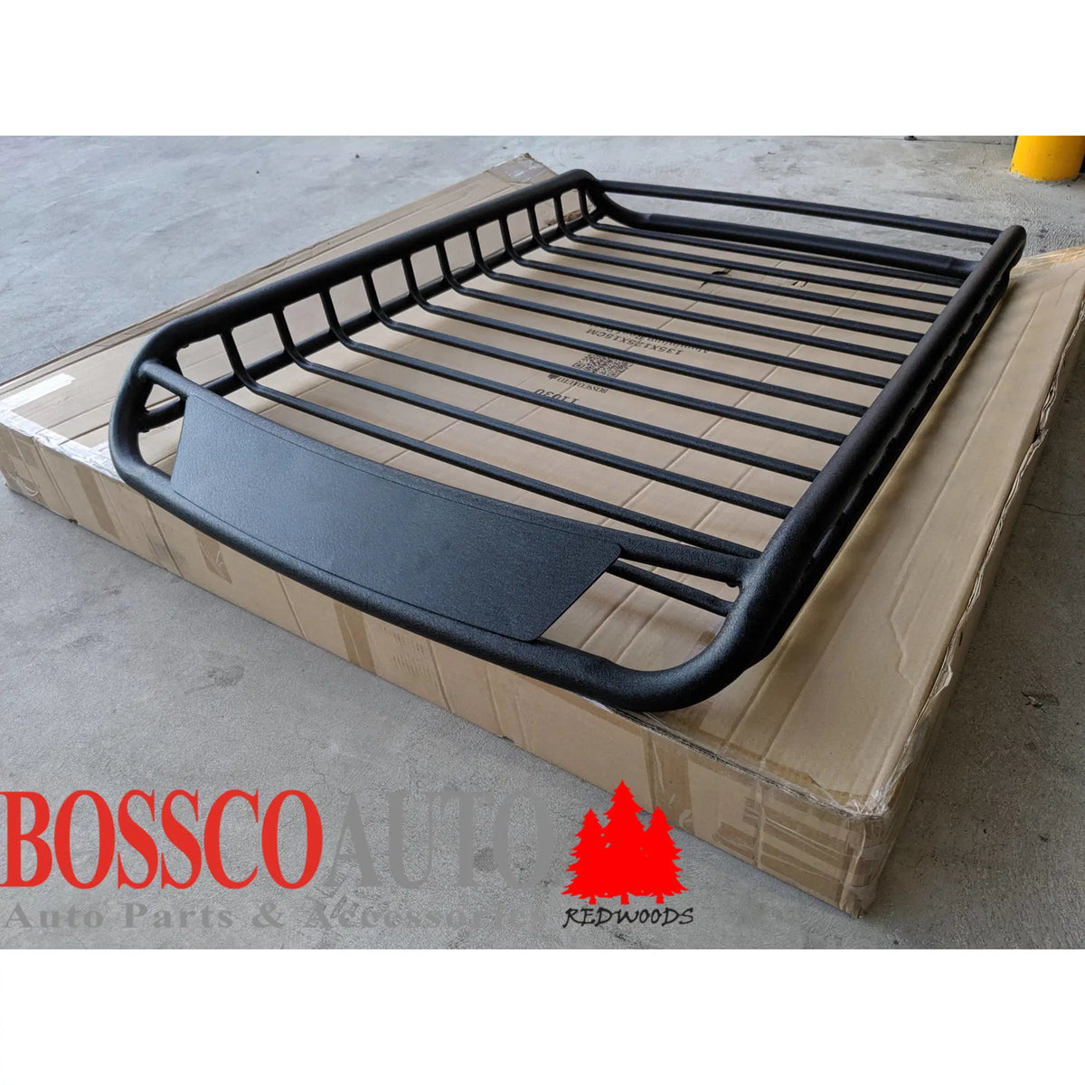Universal Powder Coated Aluminium Roof Rack Cargo Basket with Wind Deflector (1400x980x150mm)