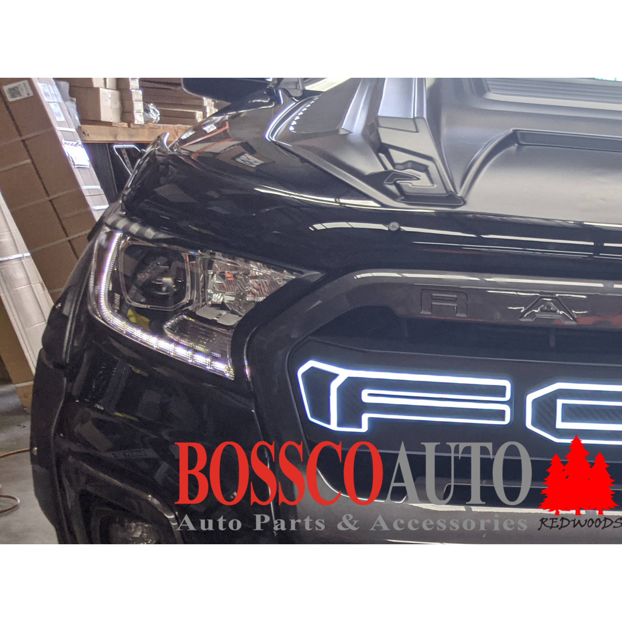 Front Black Headlight Head Light Trim Covers Suitable For Ford Ranger PX MK2 2015-2018