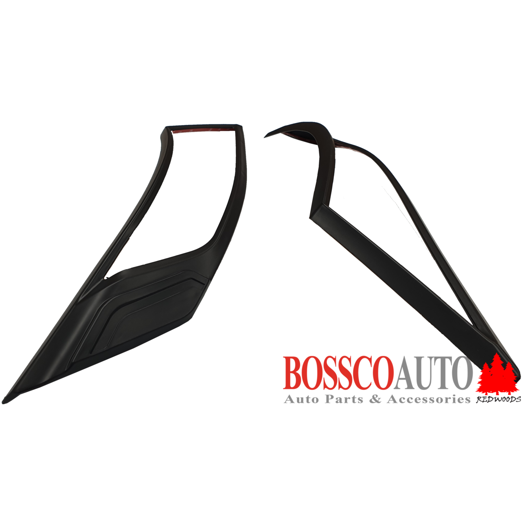 Front Black Headlight Head Light Trim Covers Suitable For Mitsubishi Triton MR 2019-2023