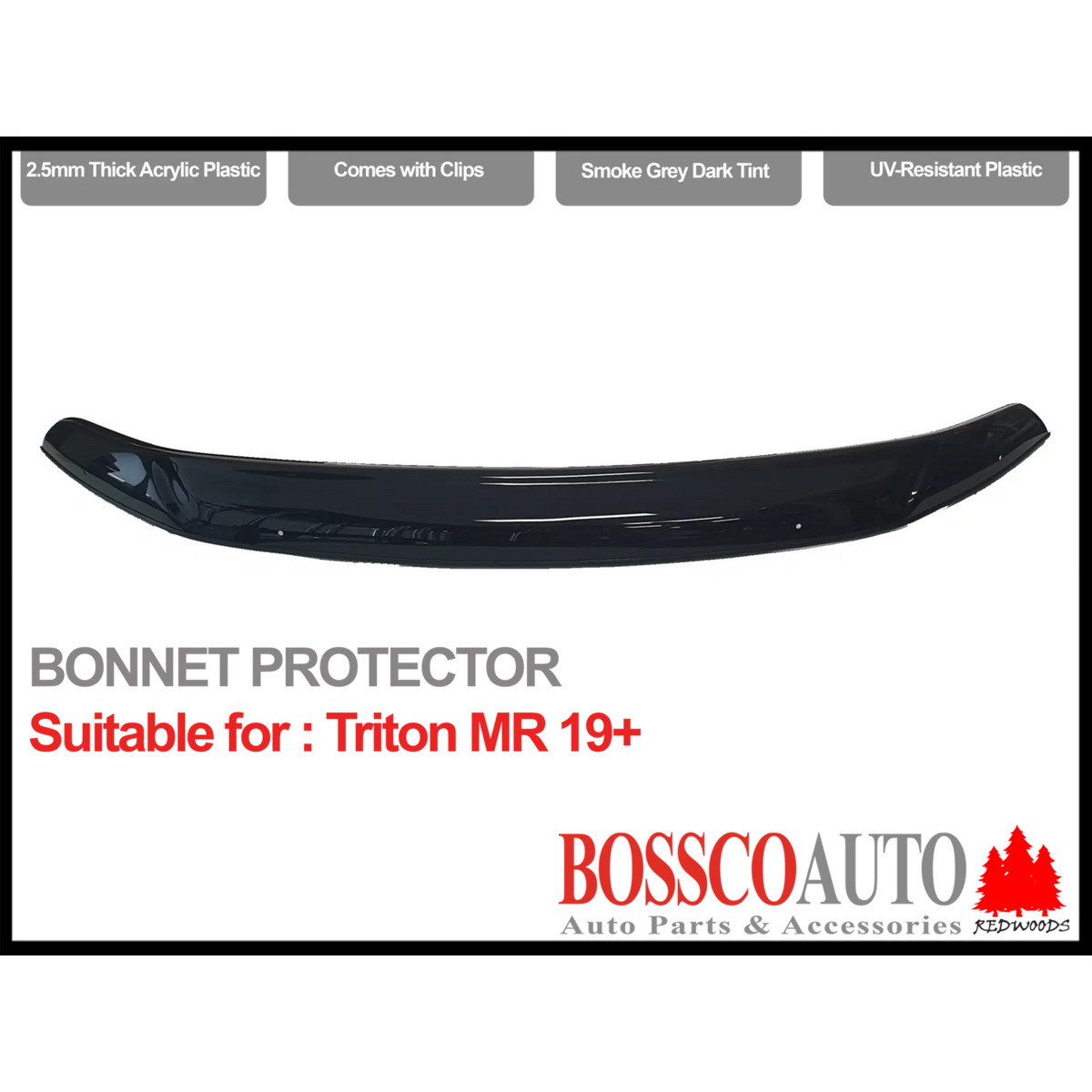 Bonnet Protector suitable for Mitsubishi Triton MR Series 2019-2023