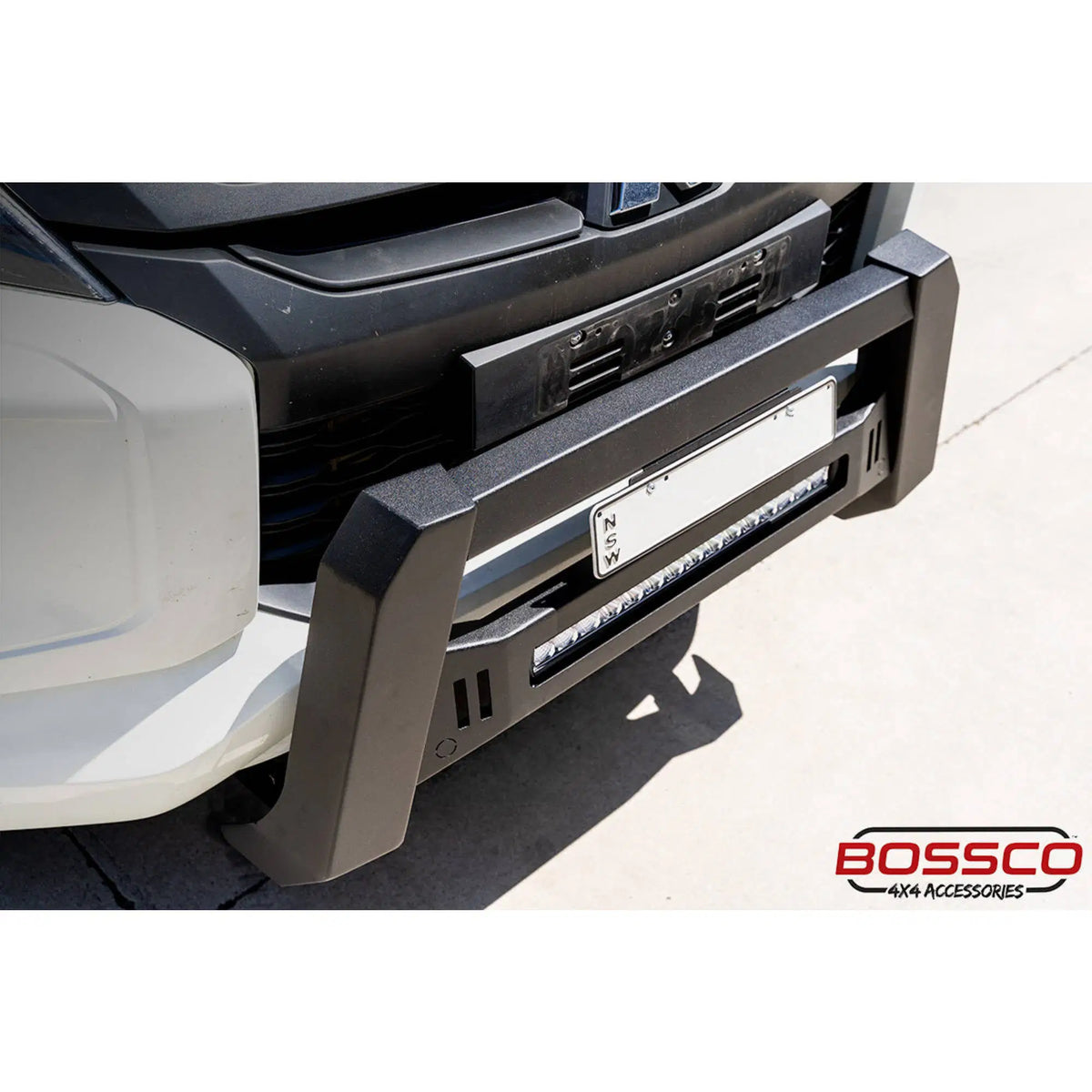 Matte Black Modular Nudge Bar with Integrated Light Bar Suitable For Mitsubishi Triton MR 2019-2023