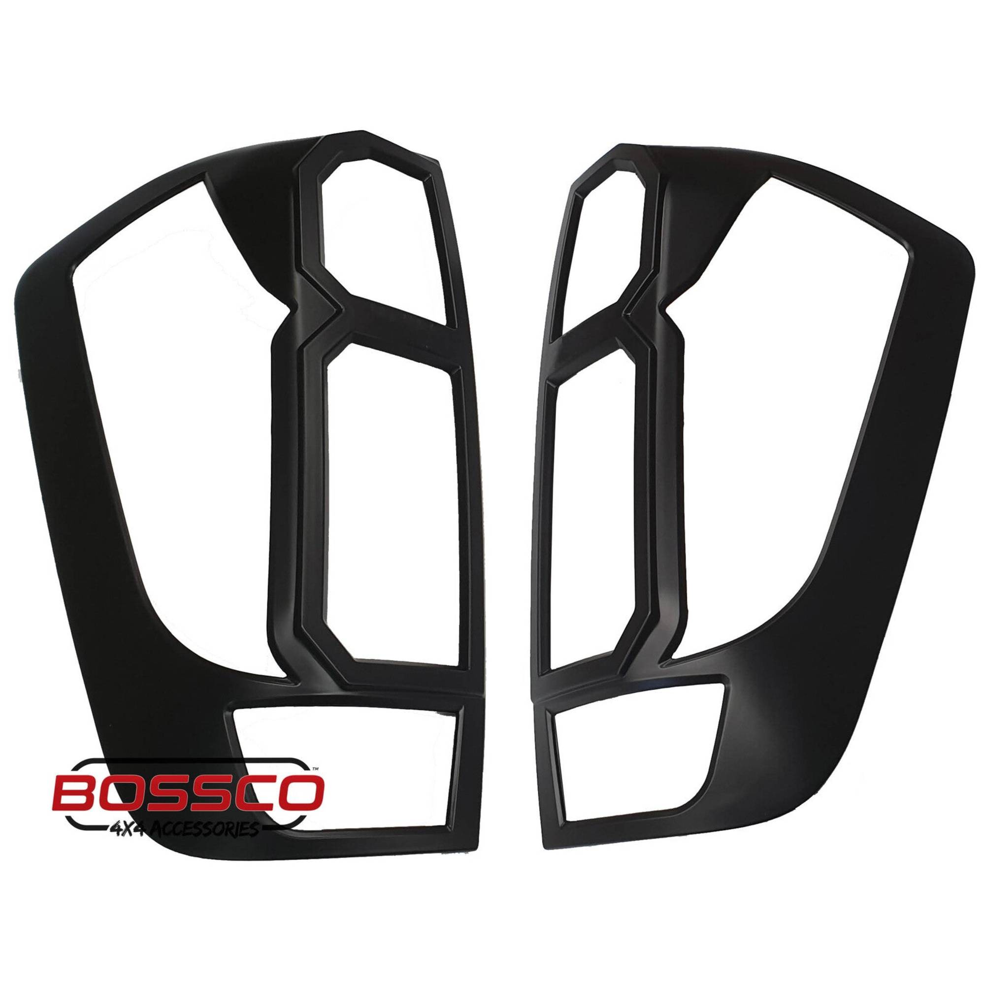 Rear Black Taillight Tail Light Trim Covers Suitable For Nissan Navara NP300 SL Facelift 2021-2025