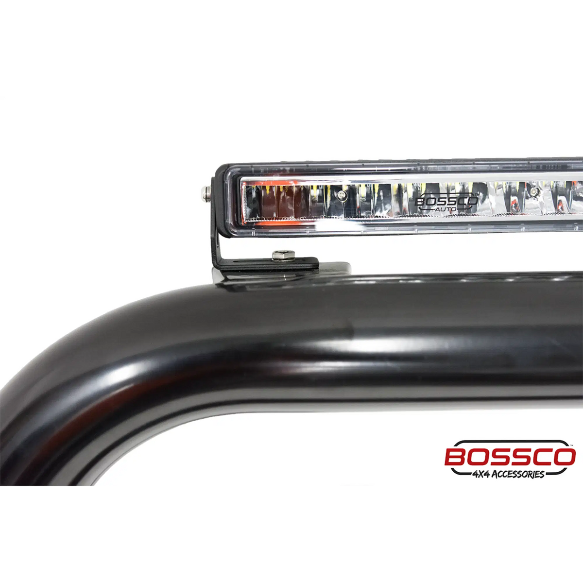 Black Nudge bar suitable for Nissan Navara D40 2005-2015 w/ 20" Modular Single Row LED Light Bar