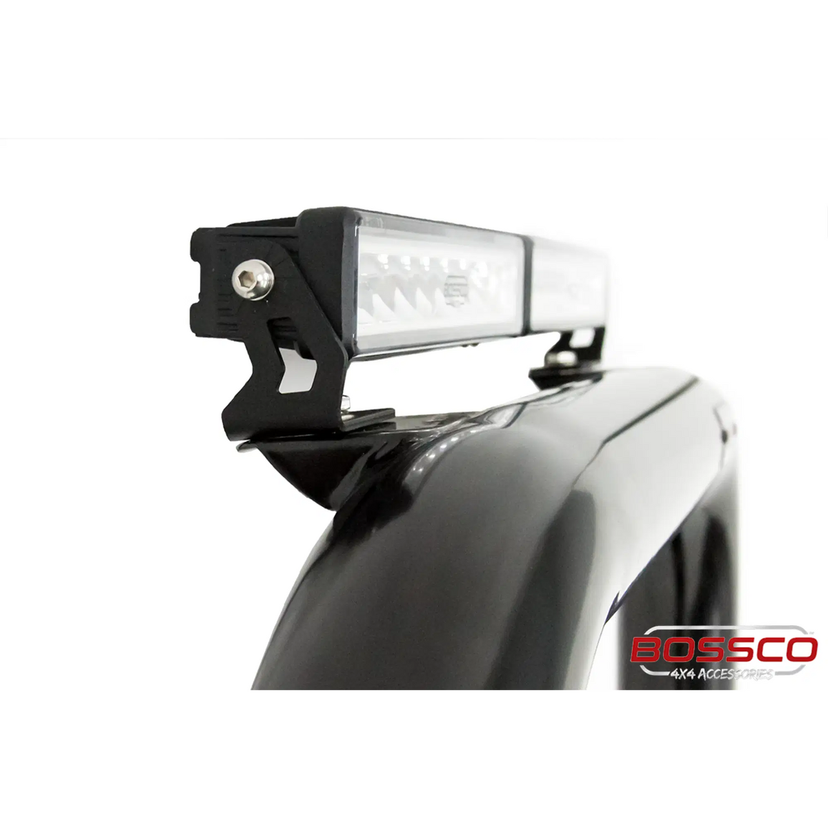 Black Nudge bar suitable for Nissan Navara D40 2005-2015 w/ 20" Modular Single Row LED Light Bar