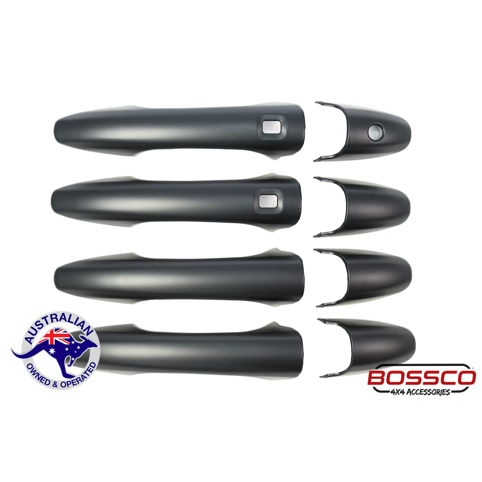 Black Door Handle Covers for GWM Cannon 2020-2025 | Gloss Black Trim