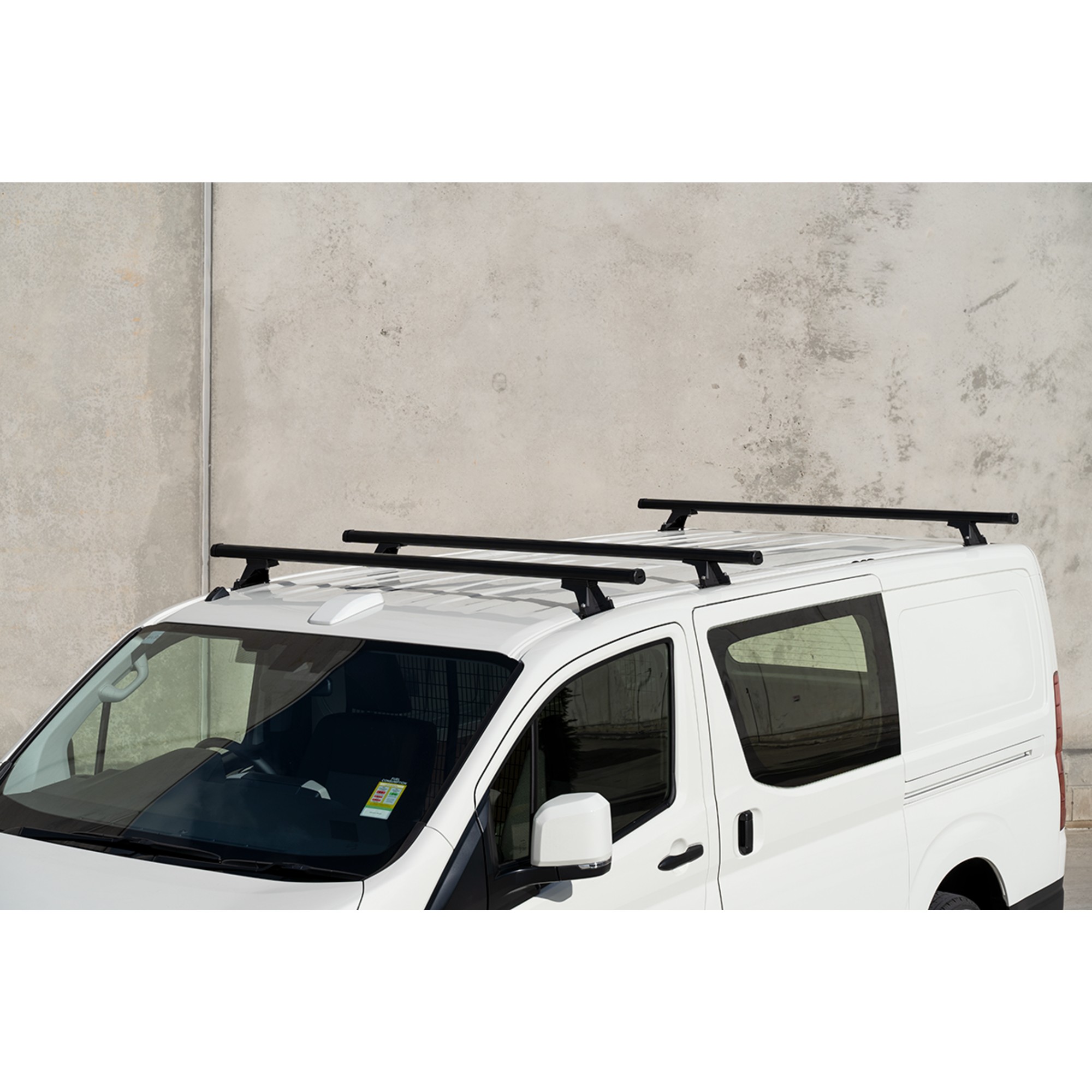 Set of 3 Black Heavy Duty Roof Racks Suitable for Toyota Hiace SLWB 2019-2025