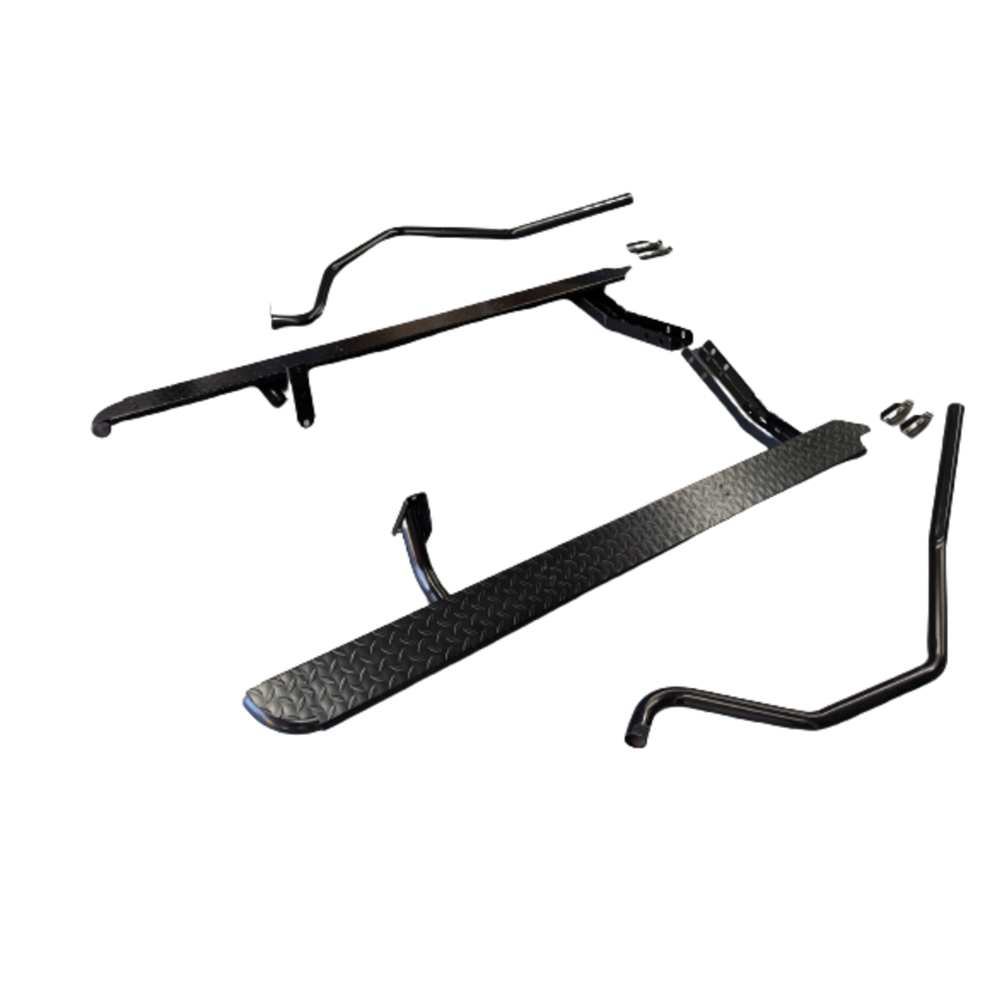 Heavy Duty Black Side Steps With Brush Bars Suitable For Toyota Landcruiser Prado 150 Series 2009-2023