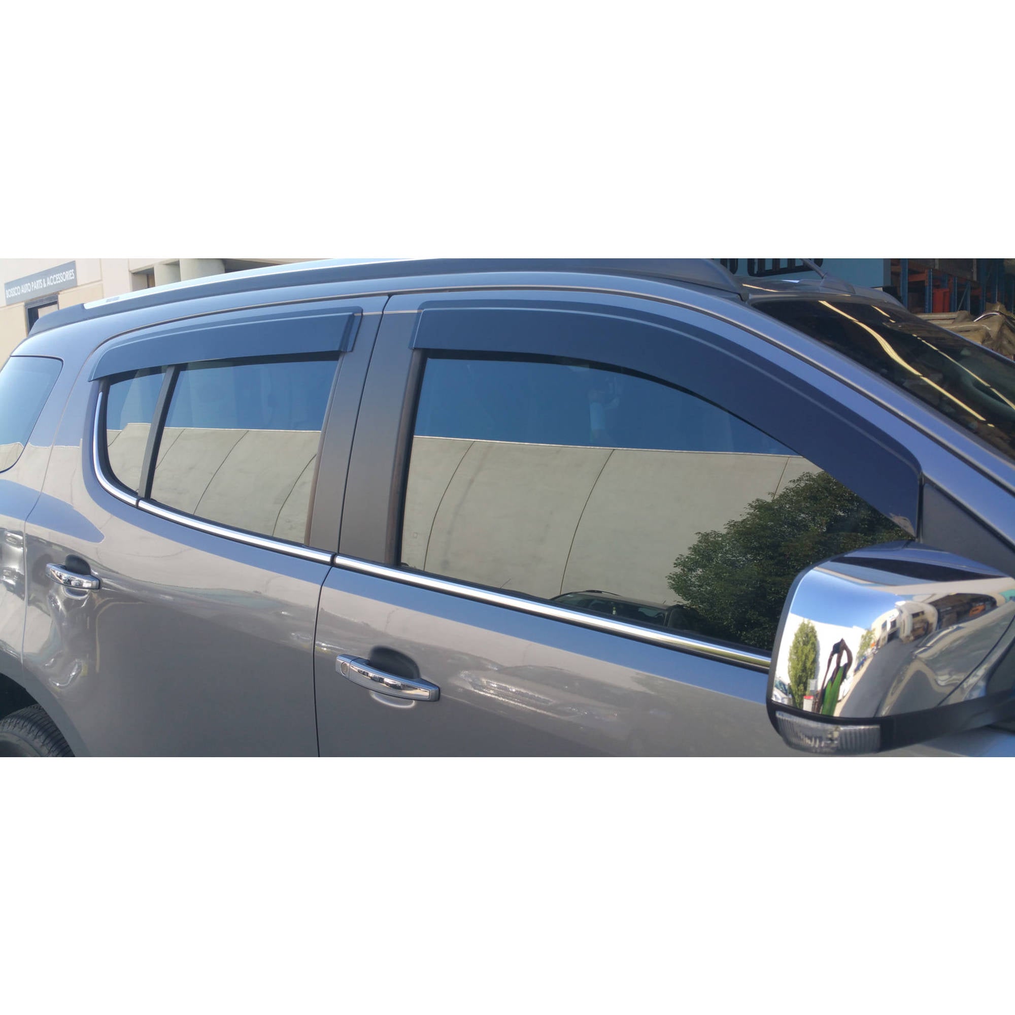 Black Tinted Slim Line Weathershields for Holden Trailblazer 2016-2020