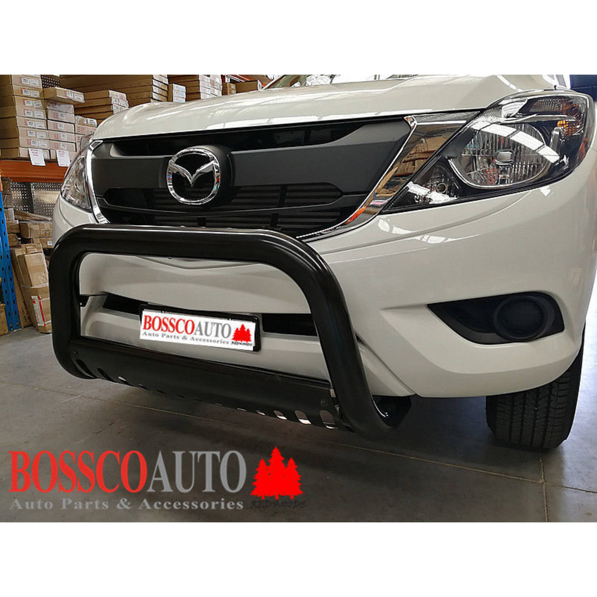 Black Nudge Bar with Skid Plate for Mazda BT-50 2012–2020 | Vehicle-Specific Front Bar