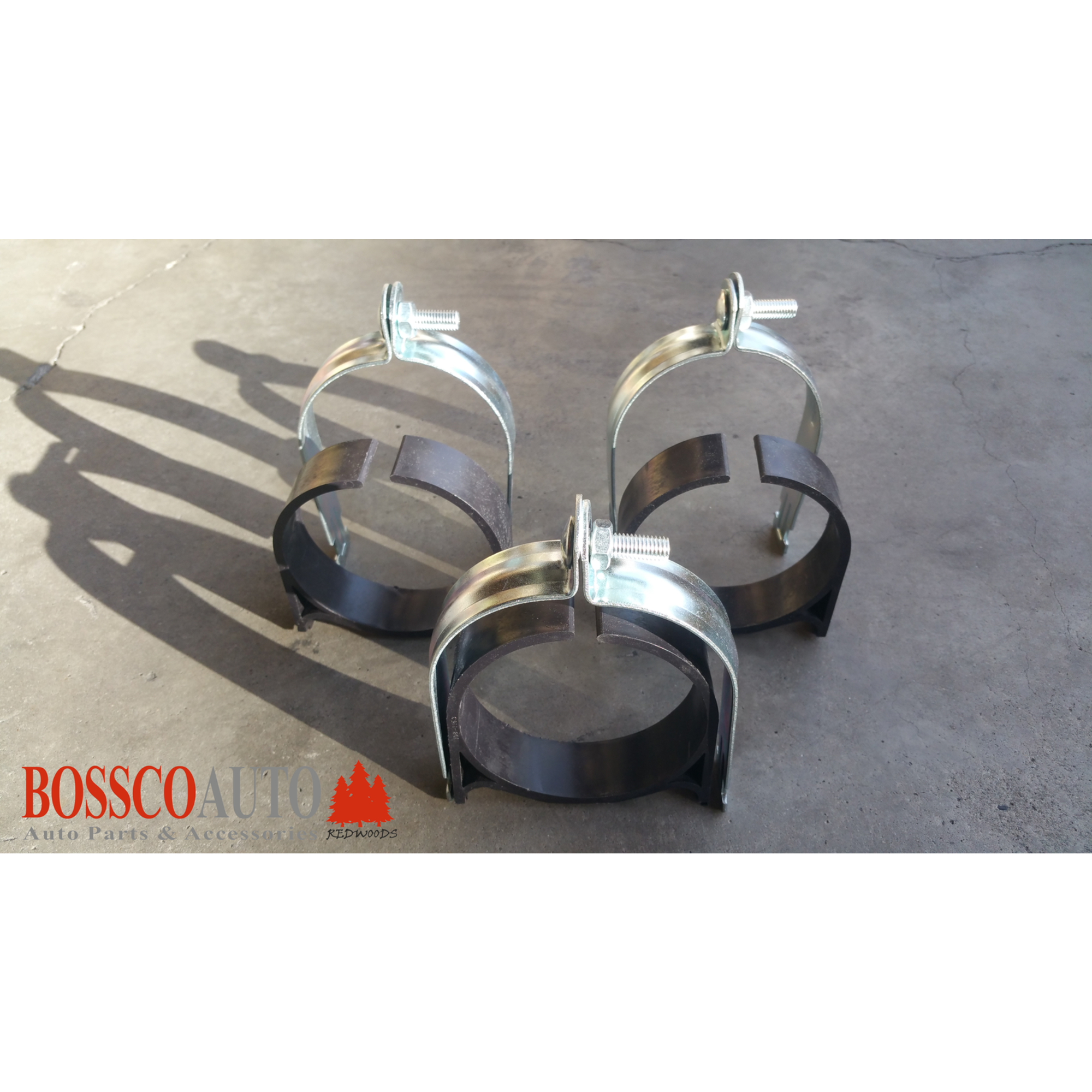 150mm Conduit Pipe Clamp Set (Set of 3) | Roof Rack Bazooka Tube Mounting Clamps