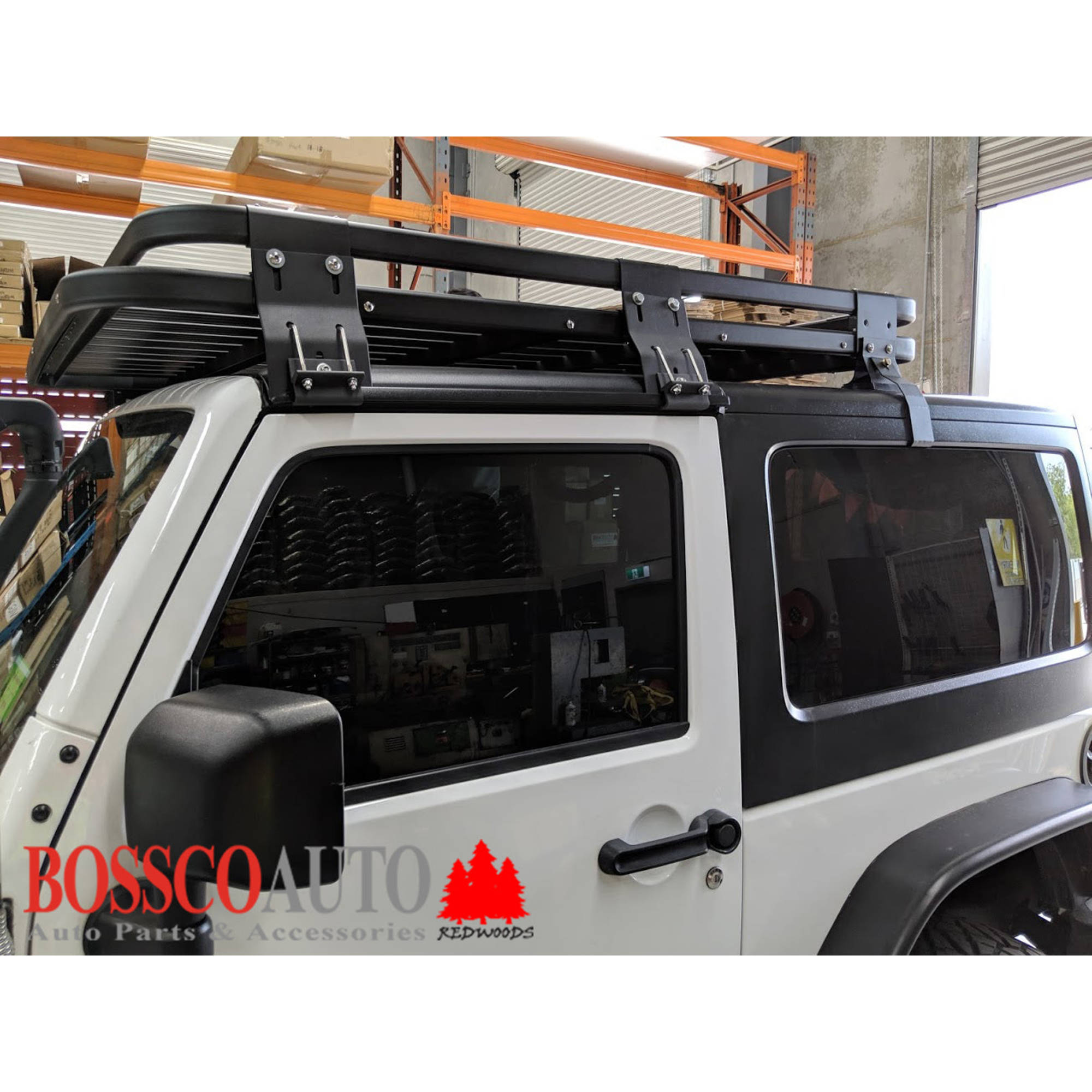 Black Aluminium Alloy Roof Basket with Full Side Fenders Suitable For Jeep Wrangler JK 2007-2018