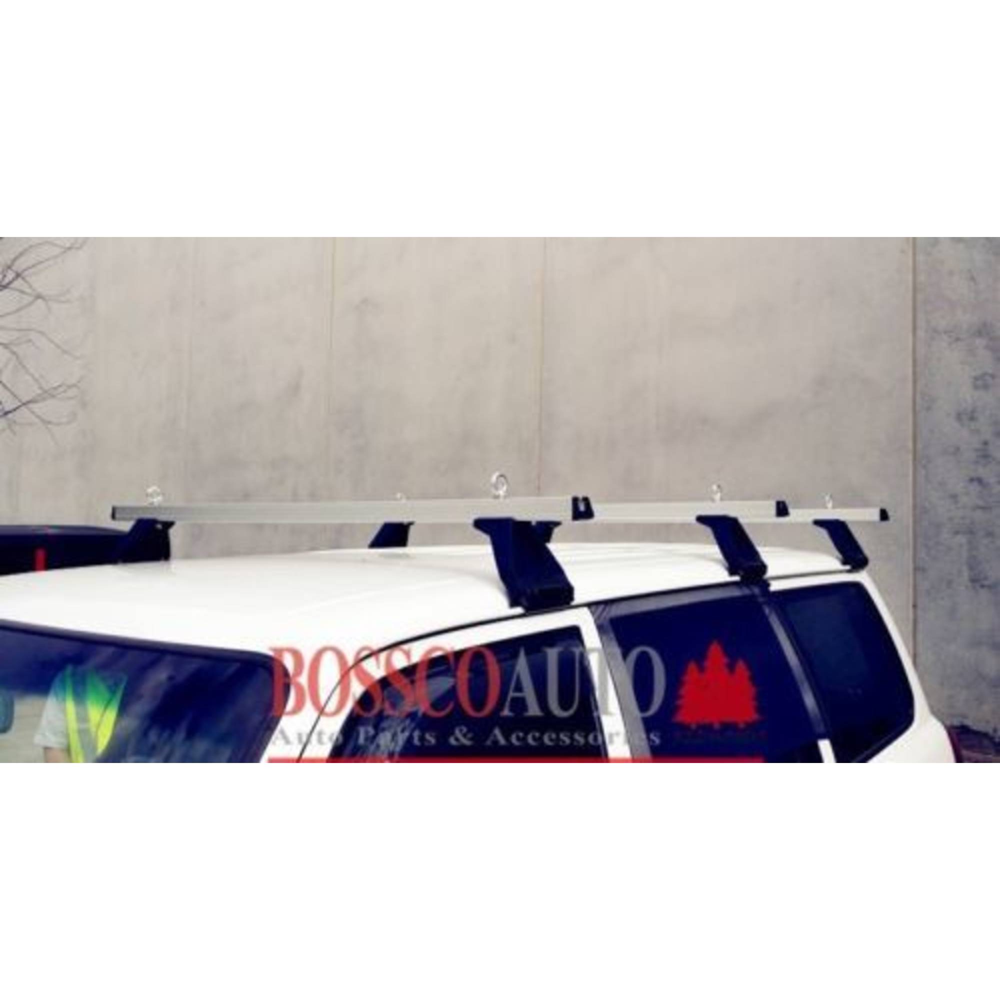 Silver ROOF RACKS suitable for FORD ECONOVAN 1999-2019 (Low Roof)