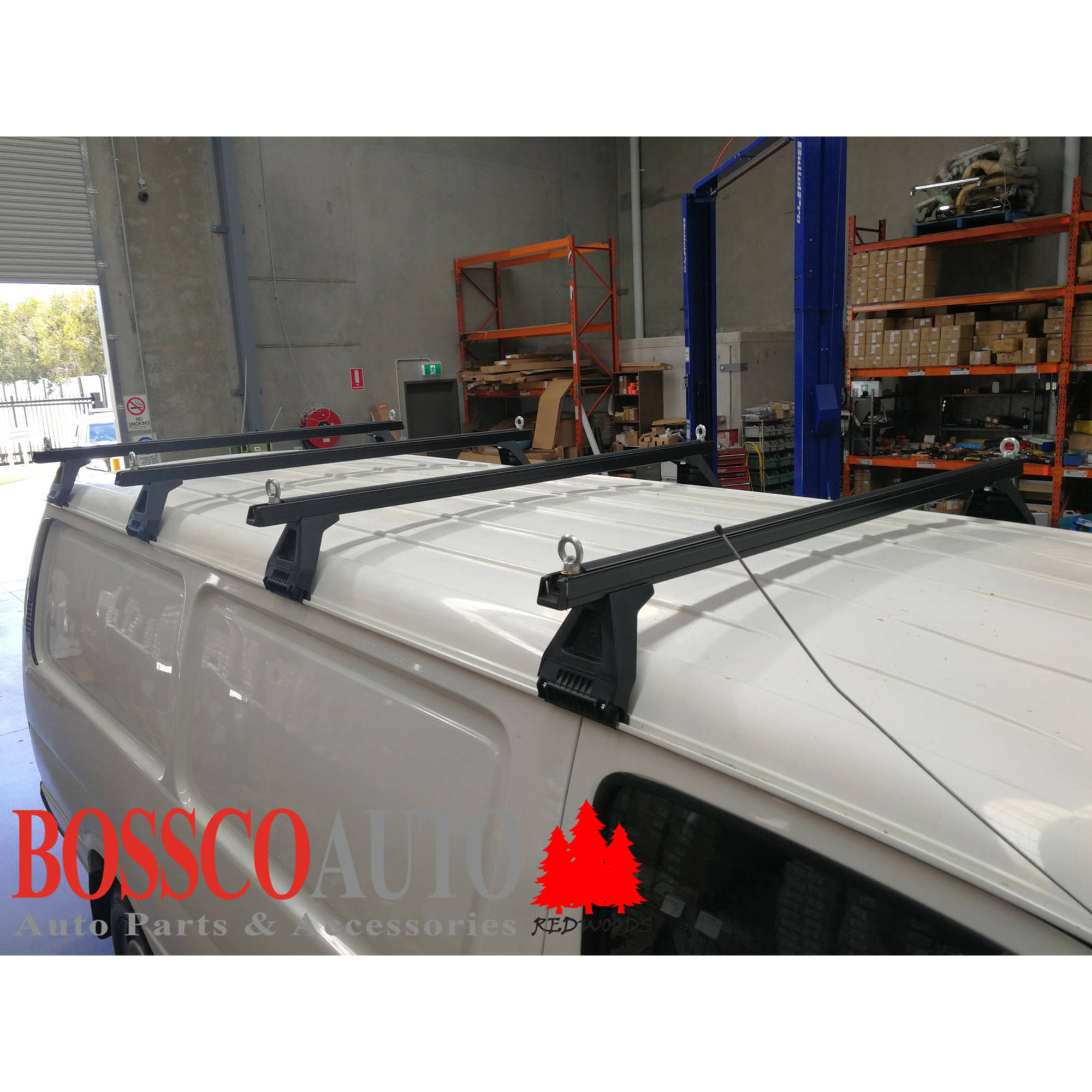 Black Heavy Duty Roof Racks For Gutter Rail Mount Vehicles (set of 4 racks)