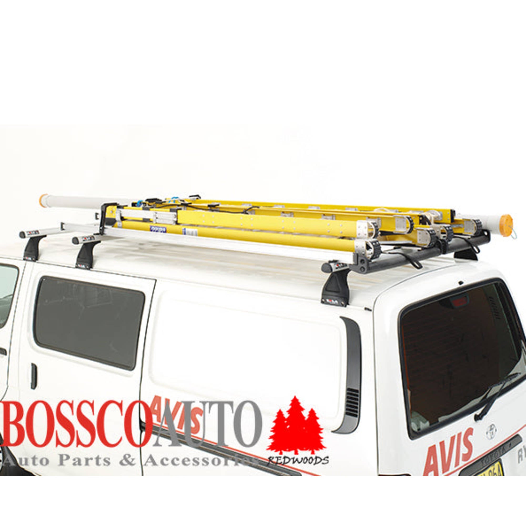 2.6m Ladder Rails | Ladder Rack System For Toyota Hiace Heavy Duty Roof Rack Systems - Step Ladder/A Frame Ladder