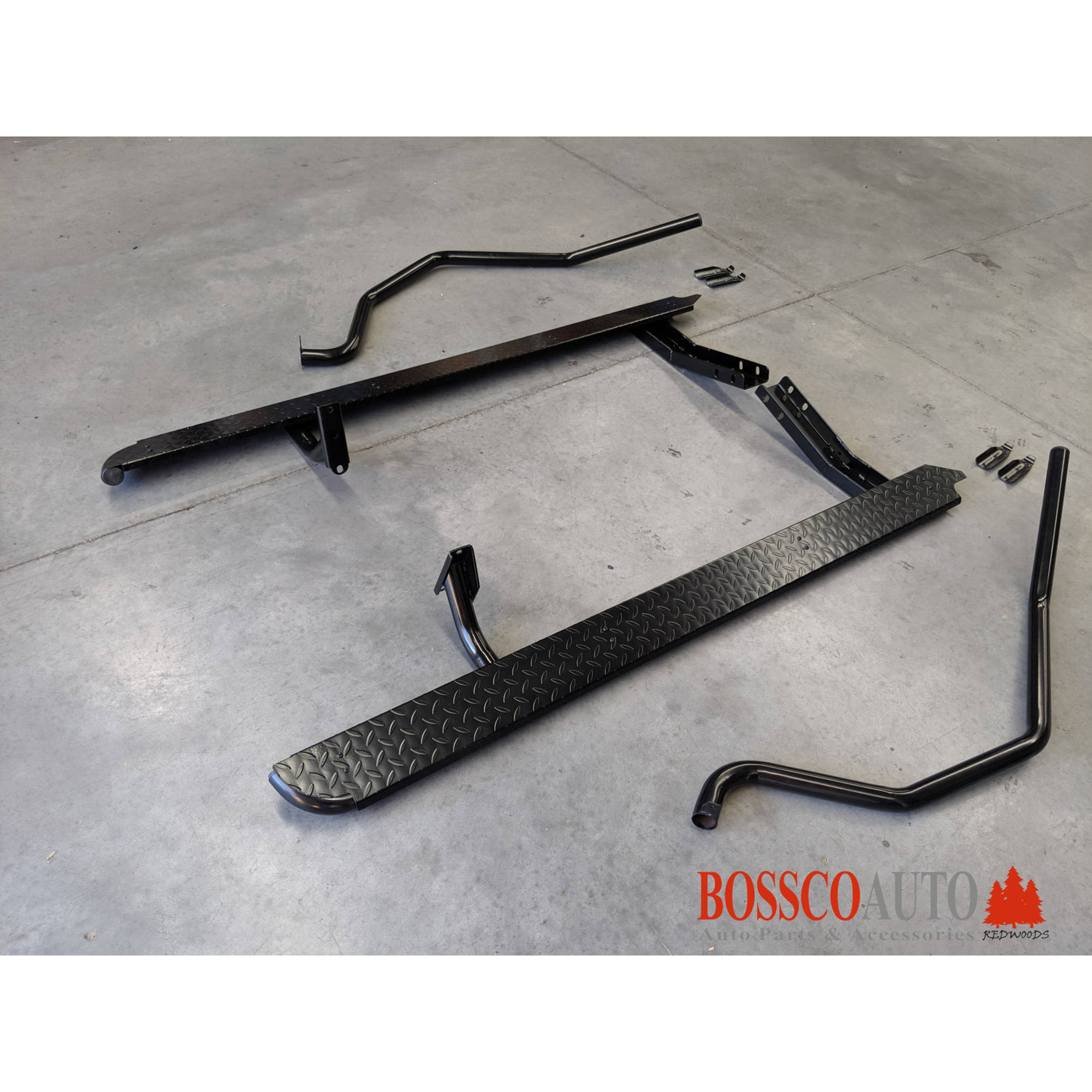 Heavy Duty Black Side Steps With Brush Bars Suitable For Mazda BT-50 2005-2011