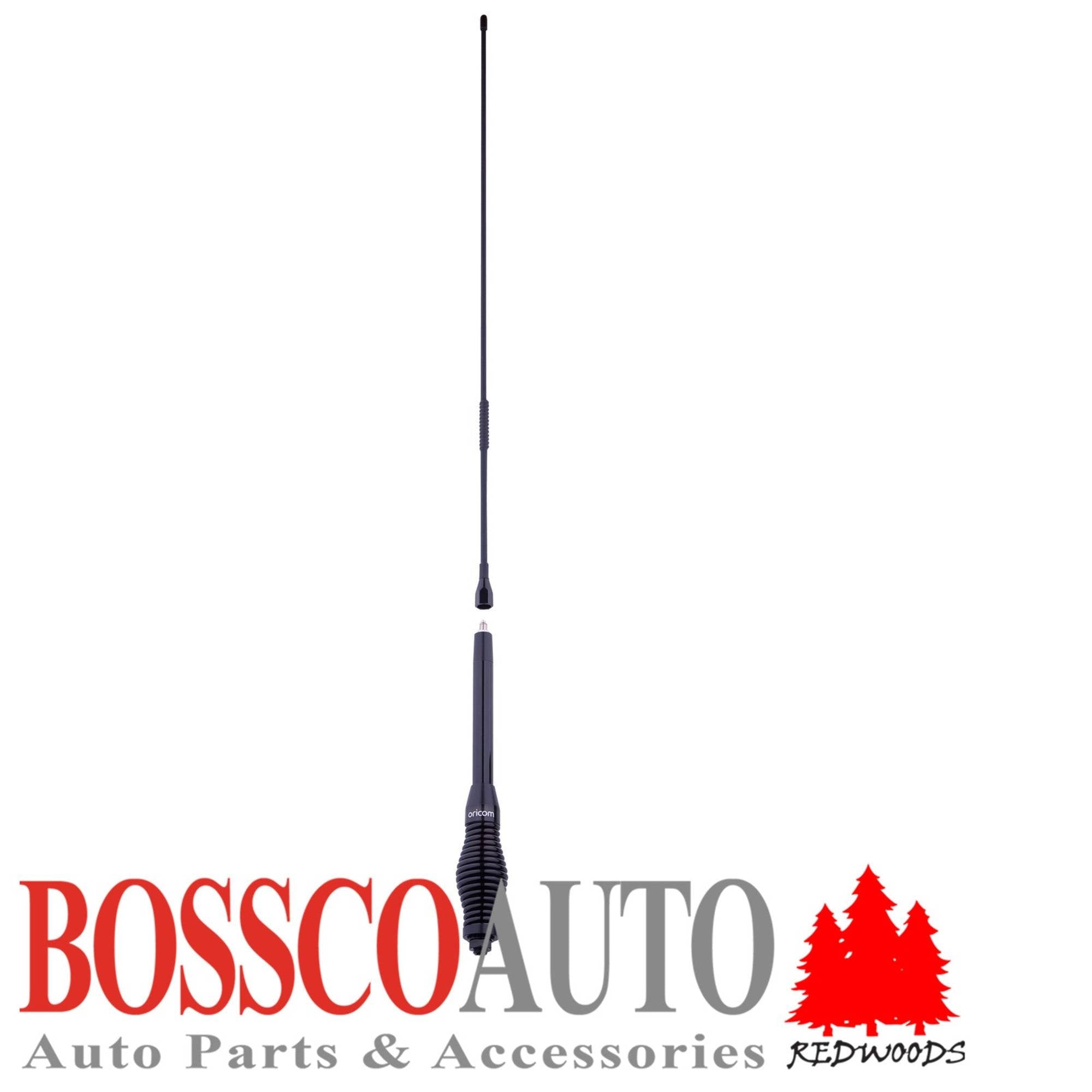 Oricom ANU1200 UHF CB Antenna Kit Black Twin 1.4m Total | Short & Long Fibreglass Whips