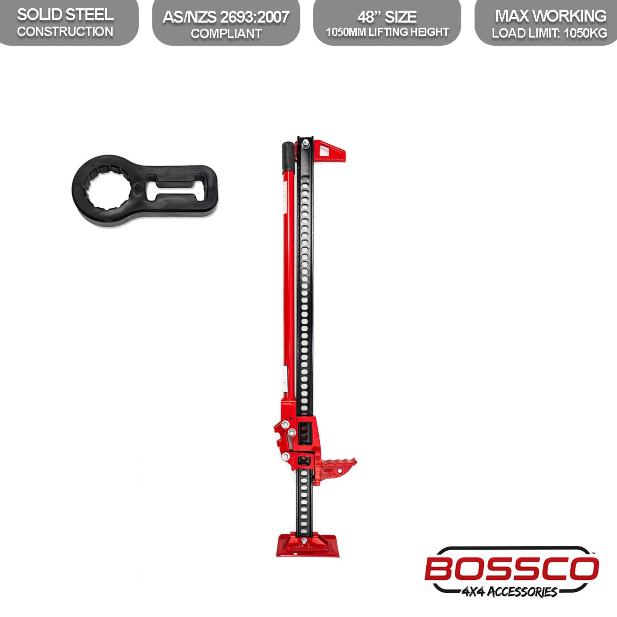 48" Hi High Lift Offroad 4x4 Farm Jack Package - RED + H Lock