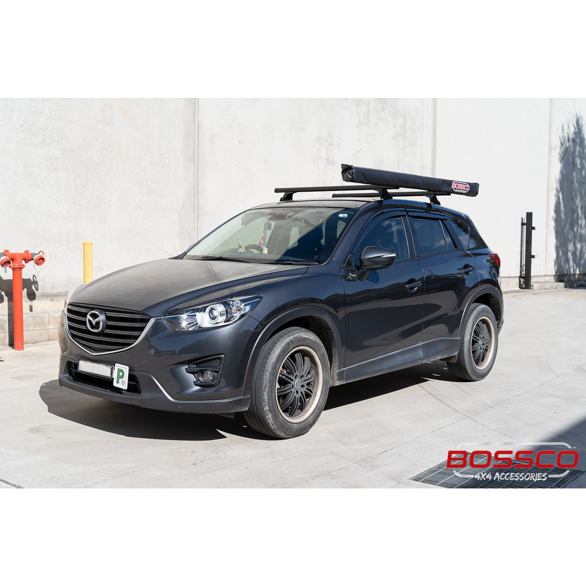 Bossco 2m x 2.5m Side Awning w/ Mounting Brackets