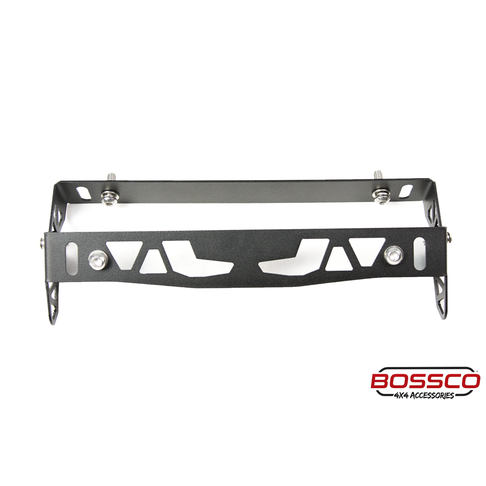 Black Bullbar Licence Plate Flip Up Bracket Mount Holder For Winch